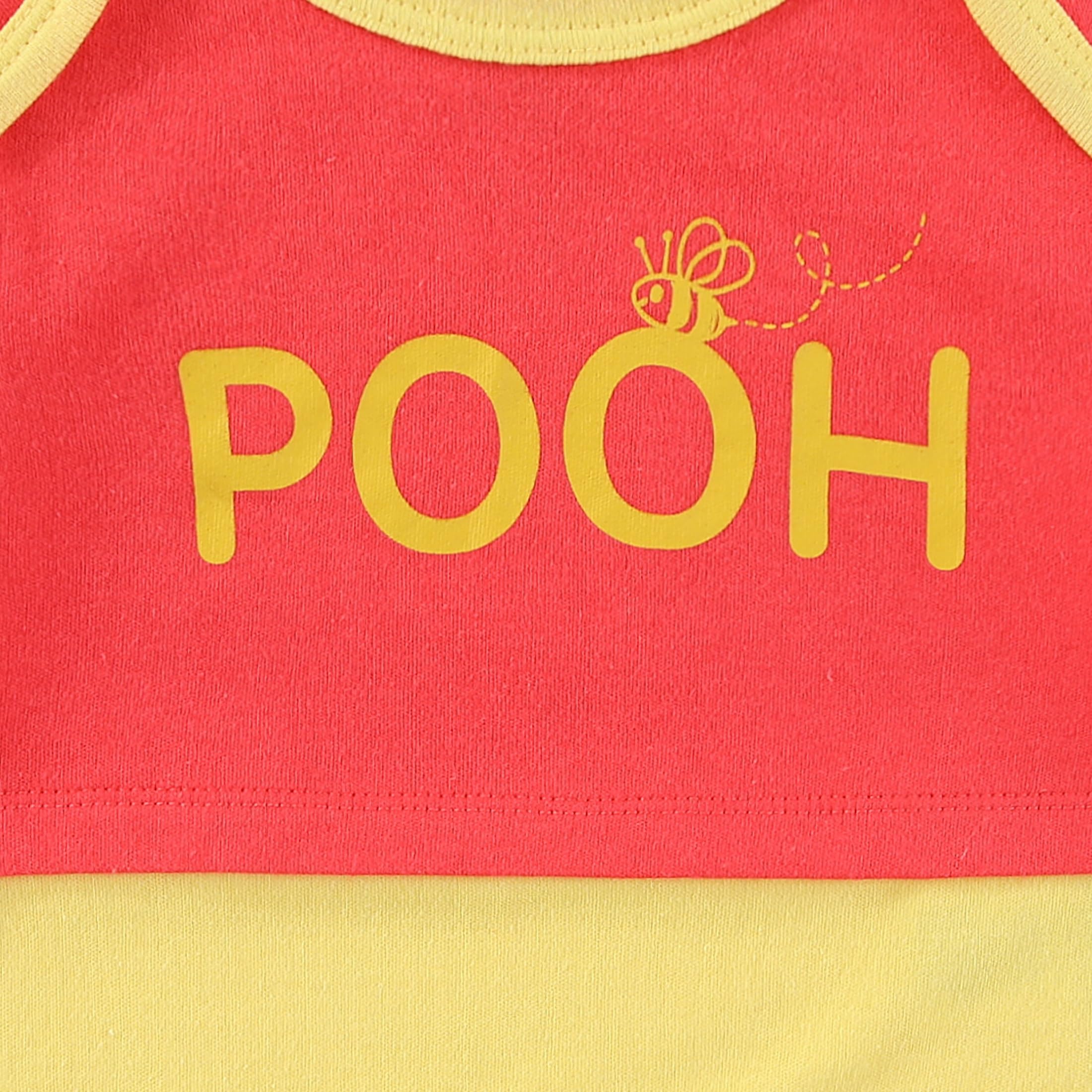 Disney Winnie The Pooh - Enredadera de manga corta con sombrero y botines, juego de 3 piezas para recién nacidos y bebés