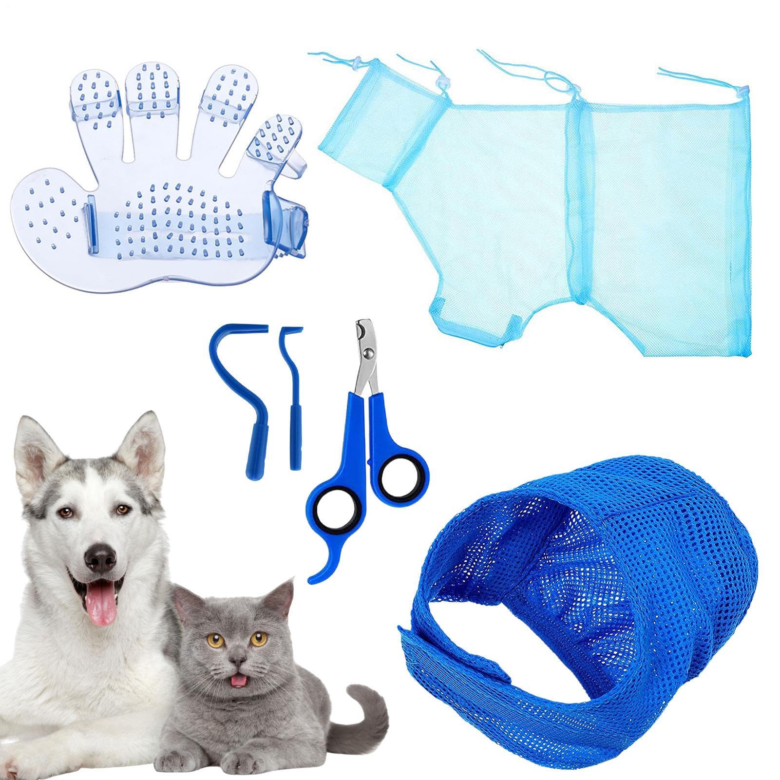 Sac de toilettage pour chats et kit soins de la griffe animaux de compagnie