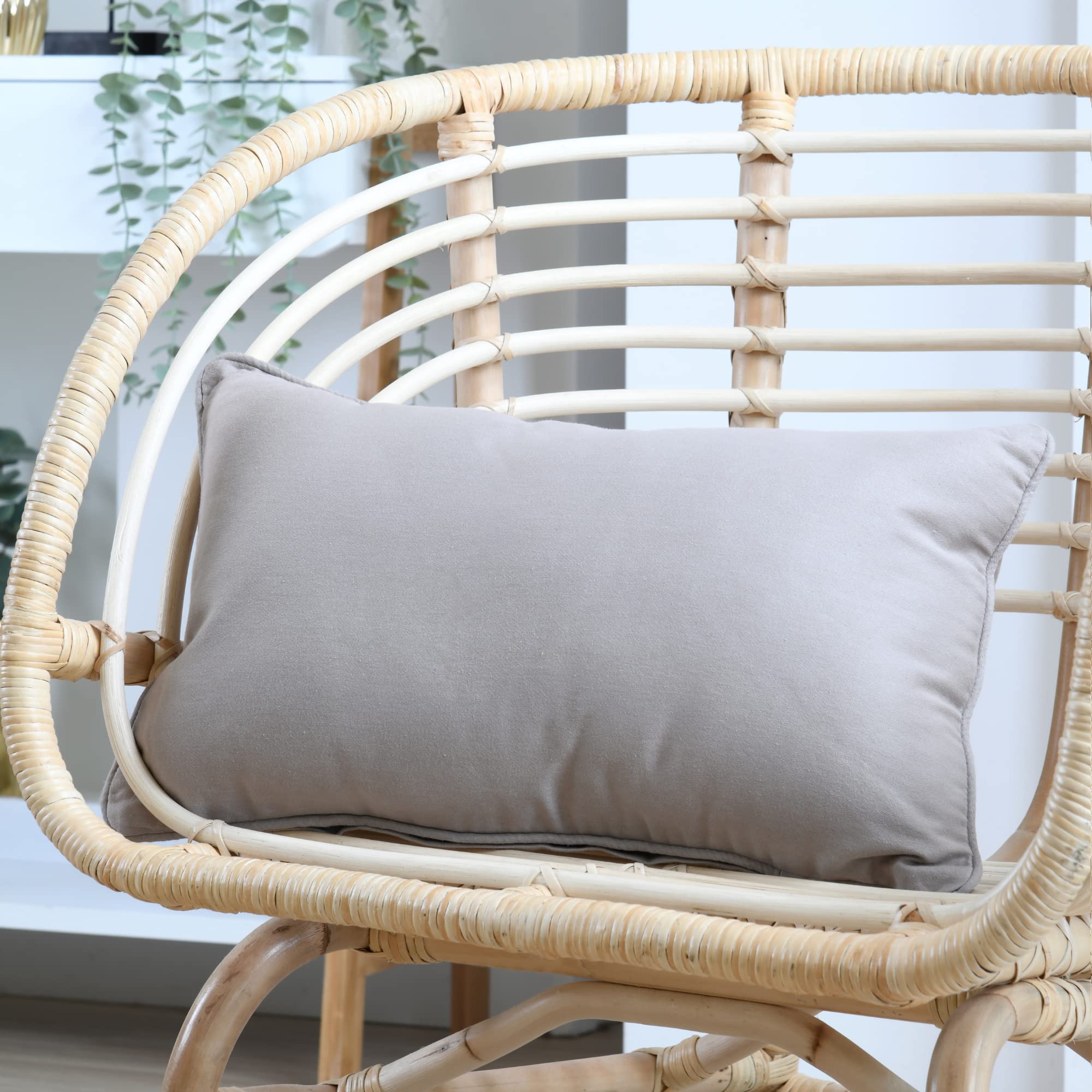 Lovely Casa – Cuscino – Dimensioni 30 x 50 x 15 cm – 100% cotone – Colore granache, modello Oxford, raso di cotone, qualità eccezionale, spessore ideale, morbido al tatto ed elegante