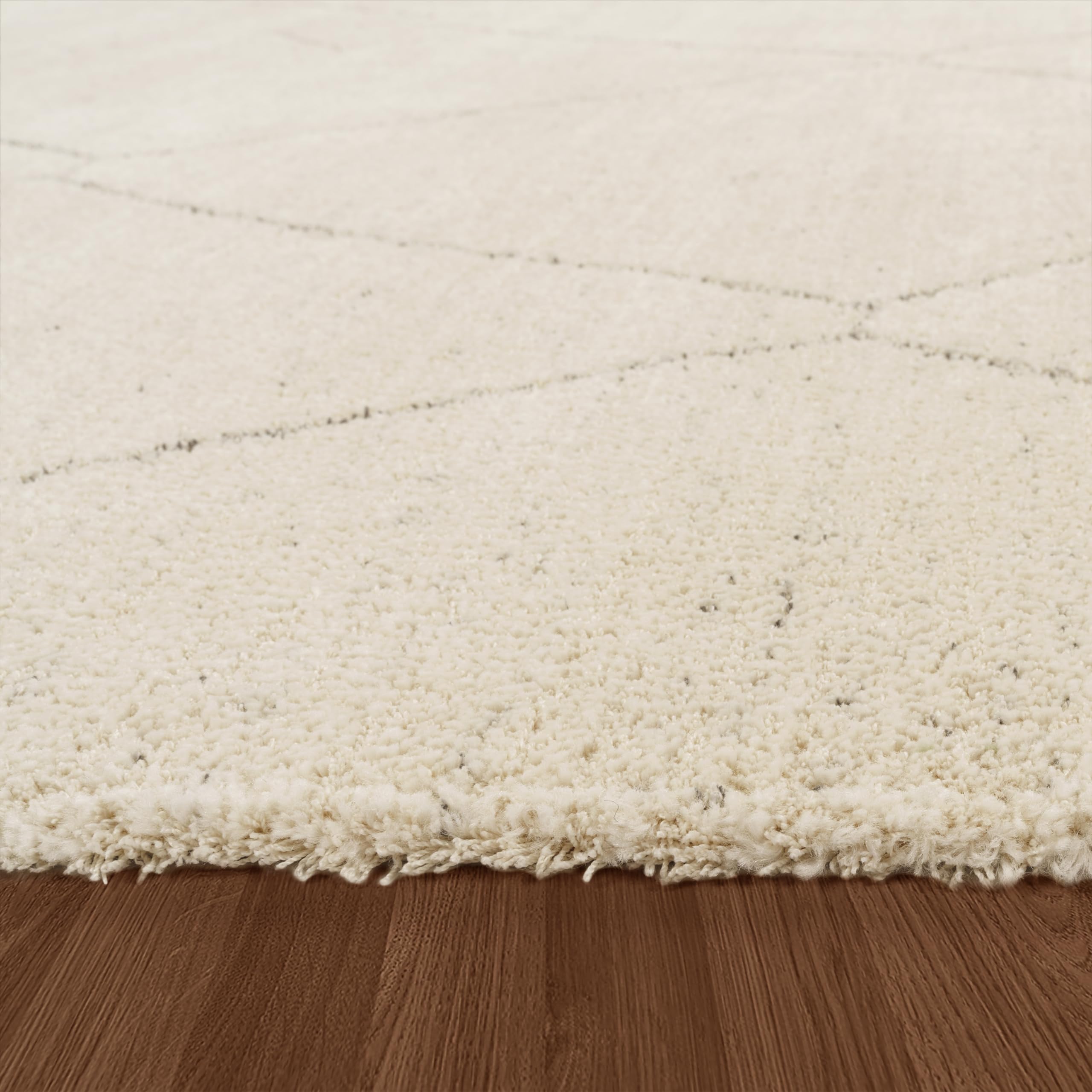 Paco Home Tapis Salon Chambre Look berbère Design scandinave Unicolore Motif Abstrait 3D Moderne Haute densité de Poils, Dimension:120x170 cm