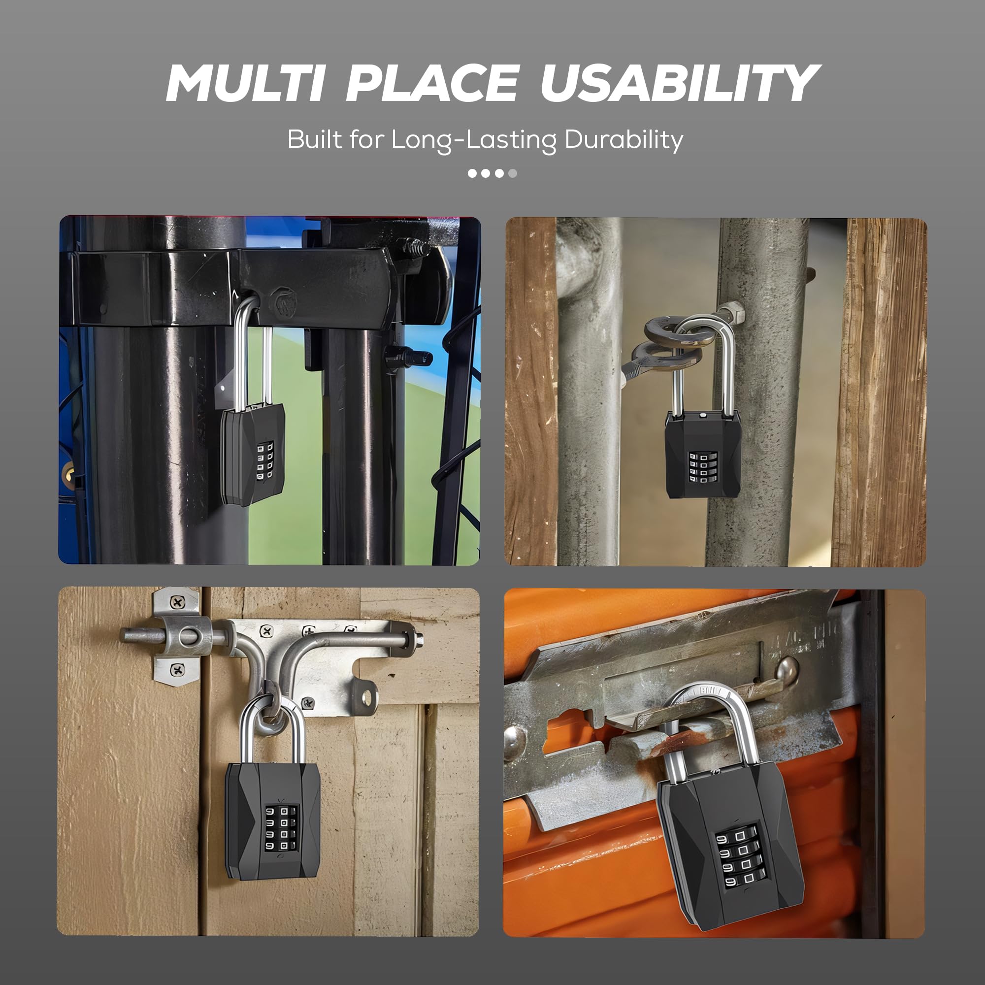 Heavy Duty Combination Padlock - Keyless Lock -8 Heavy Duty Combination Padlock - Keyless Lock -8