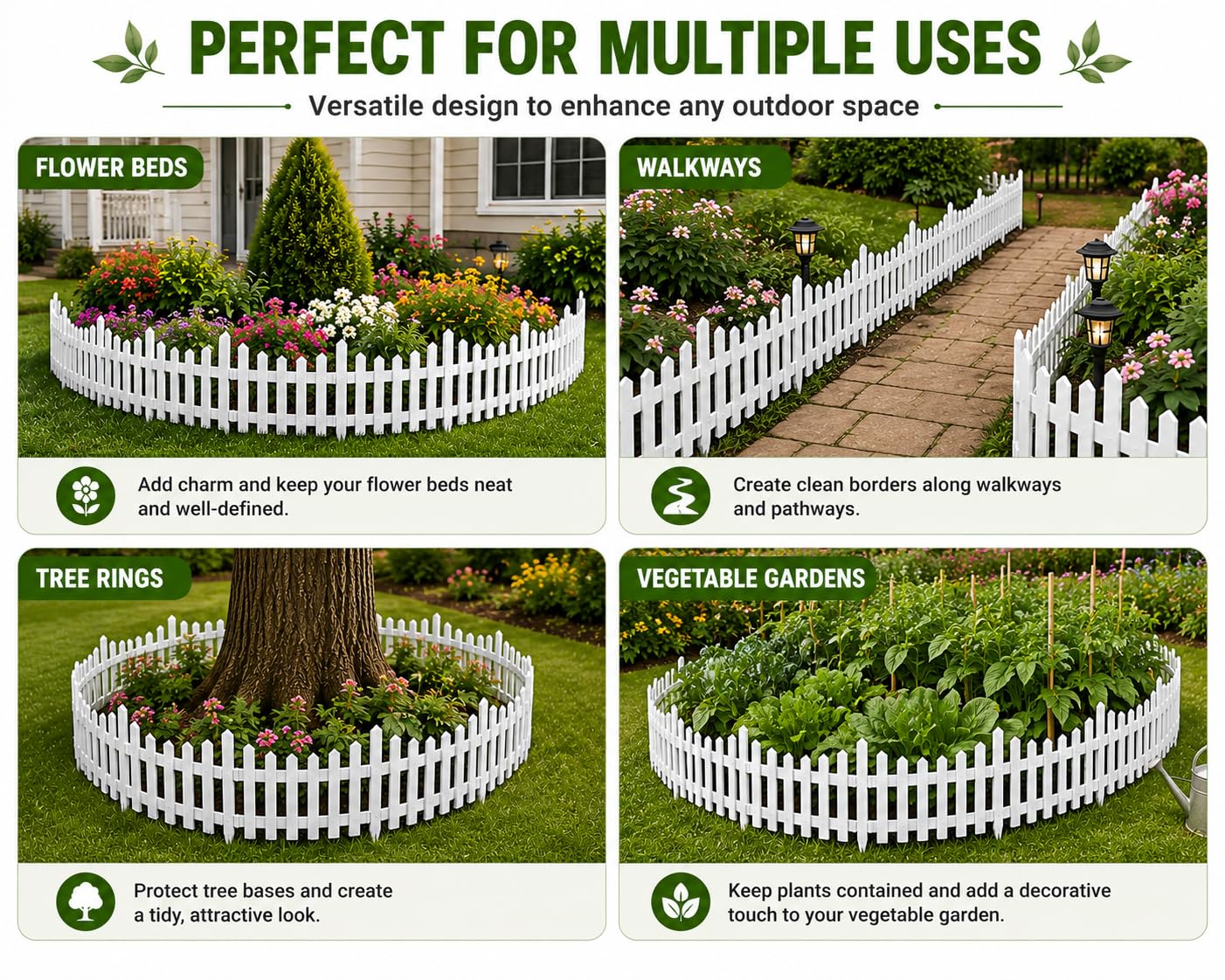 TASMAX Garden Fence - Durable PVC Edging -4