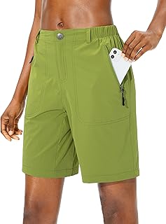 Sponsored Ad - Pudolla Women's Hiking Cargo Shorts Quick Dry Summer Travel Shorts for Women with Zipper Pockets for Outdoo...