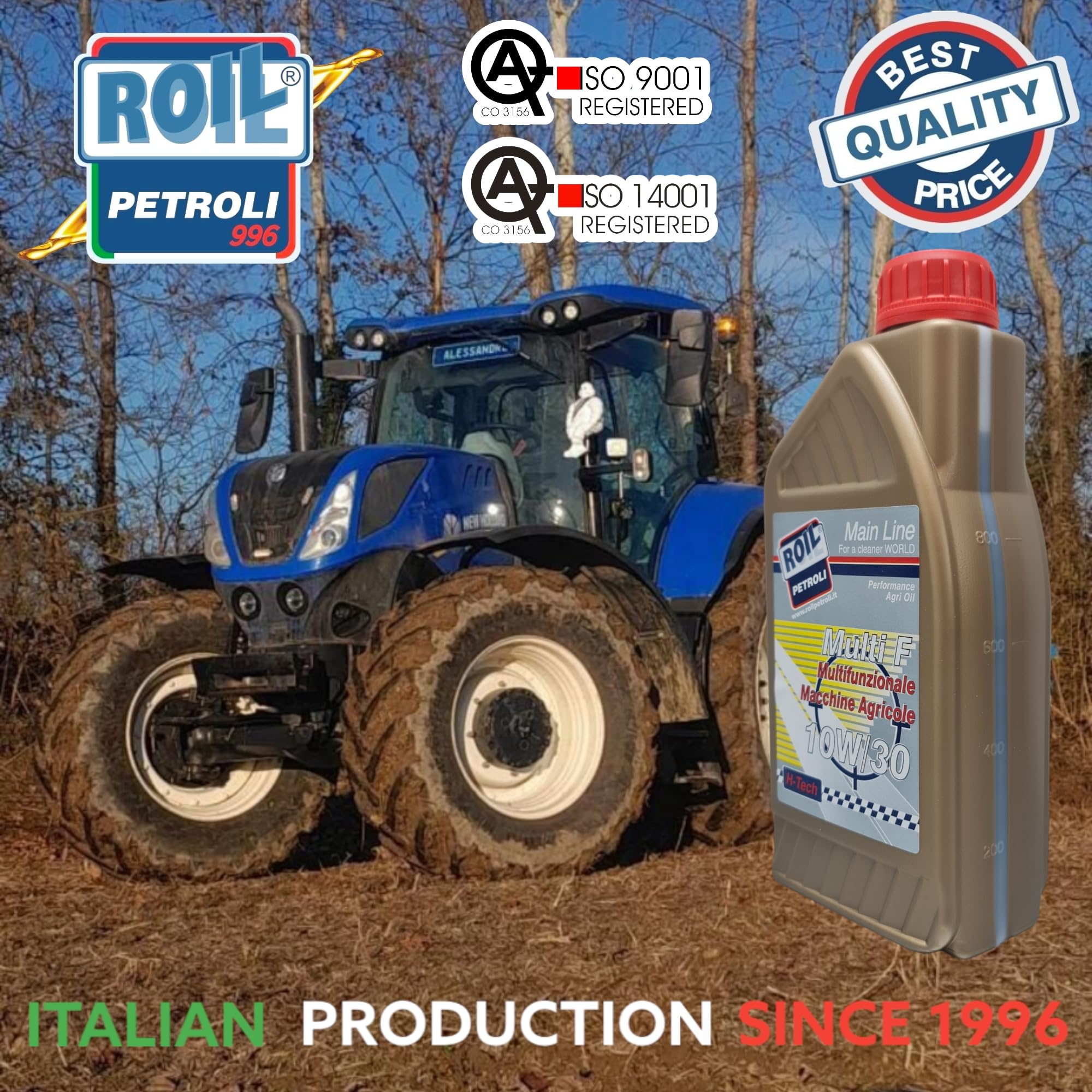 5 Litri di Roil Multi F 10W/30 - Olio Multifunzione per TRATTORI, Macchine AGRICOLE, Attrezzi da Giardinaggio