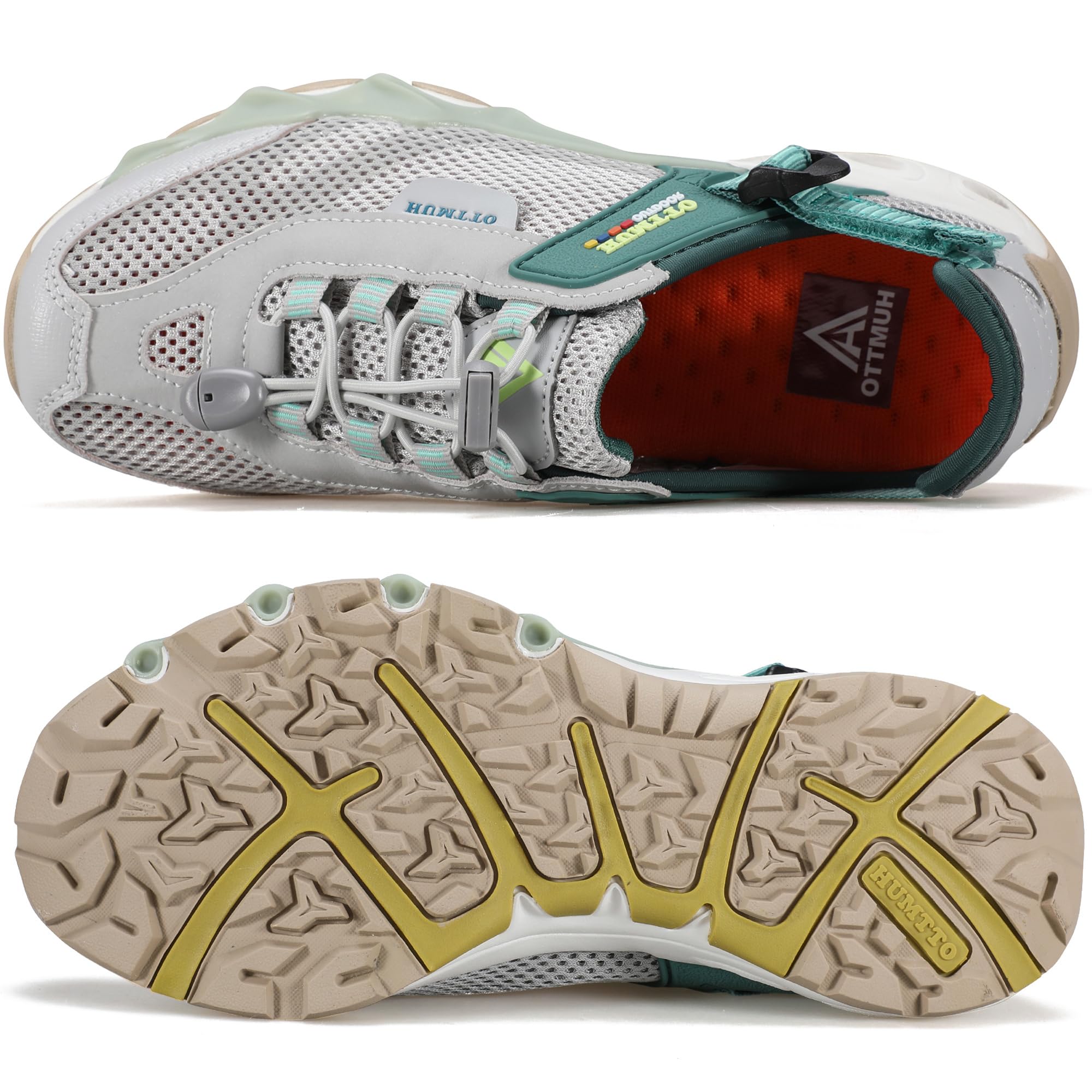 HUMTTO Zapatos de agua anfibios para mujer, sandalias de senderismo con puntera cerrada, sandalias de verano para exteriores, antideslizantes, zapatos de río, zapatos acuáticos de secado rápido