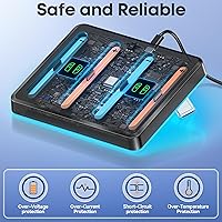 Vista 5 de Switch 2 Joycon Controller Base de carga compatible con Nintendo Switch, cargador magnético de carga rápida Joycon 2 controladores, estación