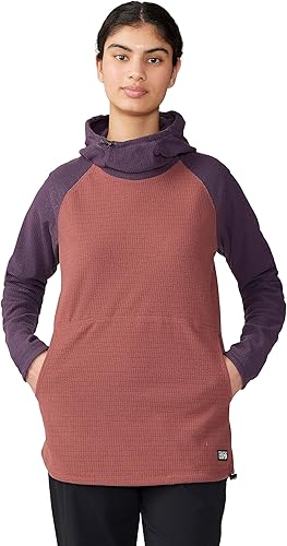Miniatura 7 de Mountain Hardwear Sudadera con capucha Summit Grid para mujer, Clay EarthBlurple, talla M