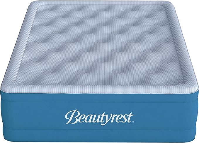 Beautyrest Comfort Plus, Queen Size Air Mattress with Built-in Pump, Raised Inflatable Bed