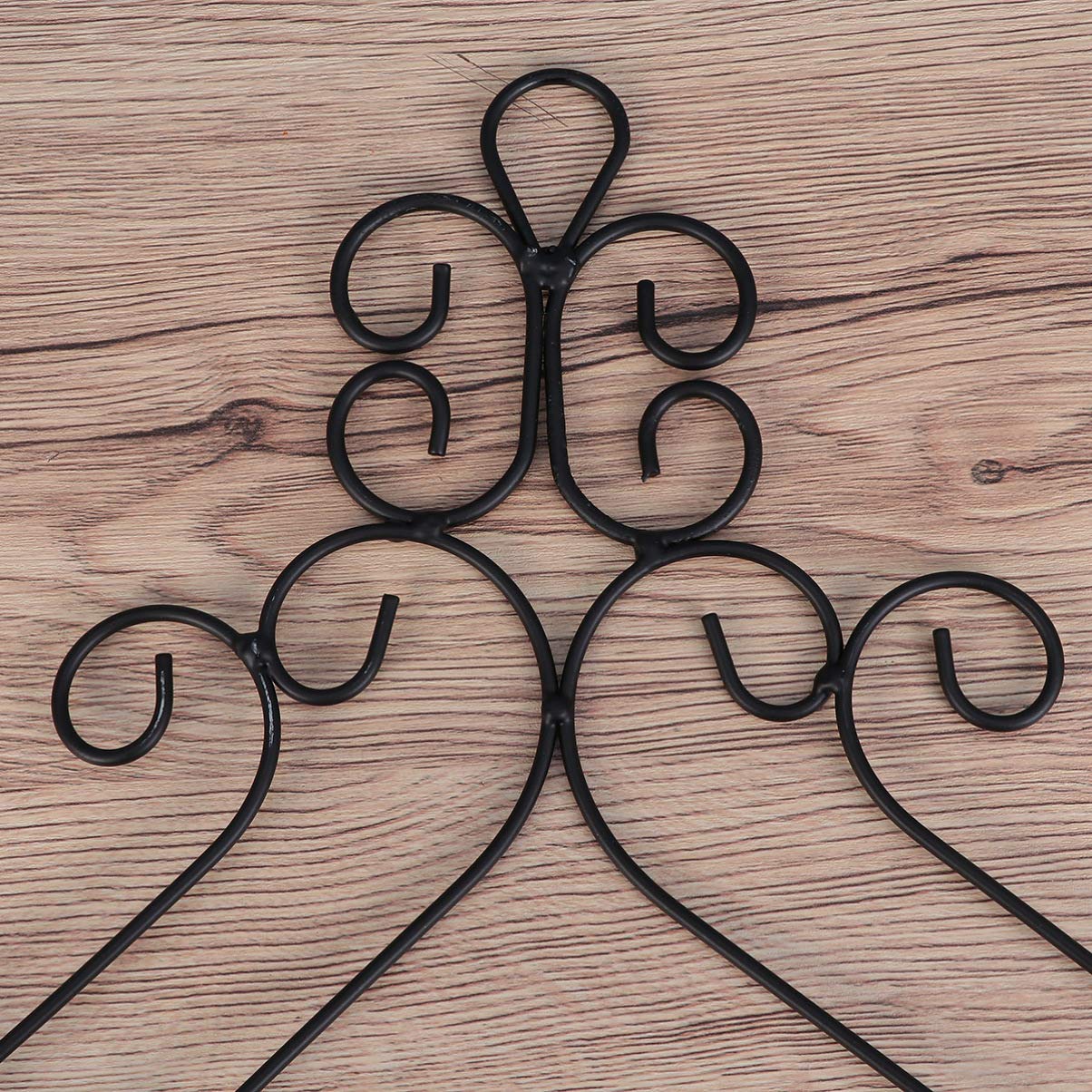 Wakauto European Style Wall Mounted Flowerpot Rack Durable Iron Plant Holder Semicircular Design for Pots Easy to Install for Decor