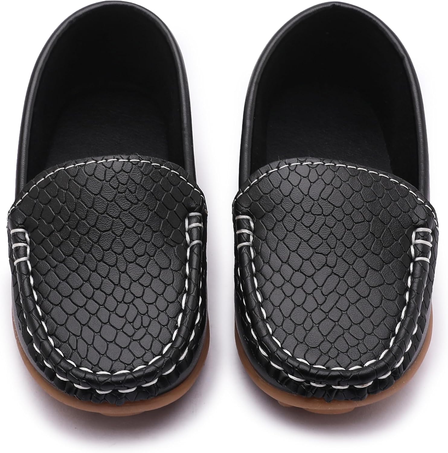 LONSOEN Toddler Little Kid Boys Girls Soft Slip On Loafers Dress Flat Shoes - Image 4