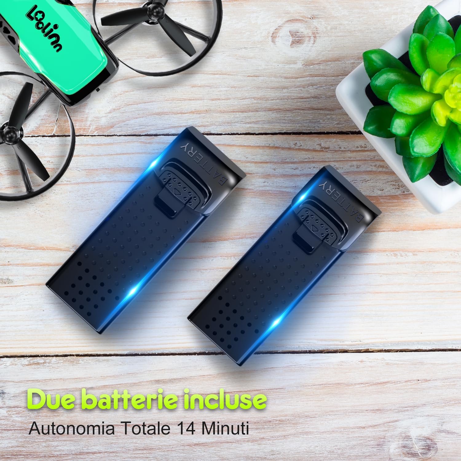 Loolinn | Drone Giocattolo con Telecamera per Bambini (8+) Regalo - Mini Quadricottero Radiocomandato, Sicuro Da Far Volare, Due Batterie, Certificazione Approvata C0 (Regalo per Bambini)