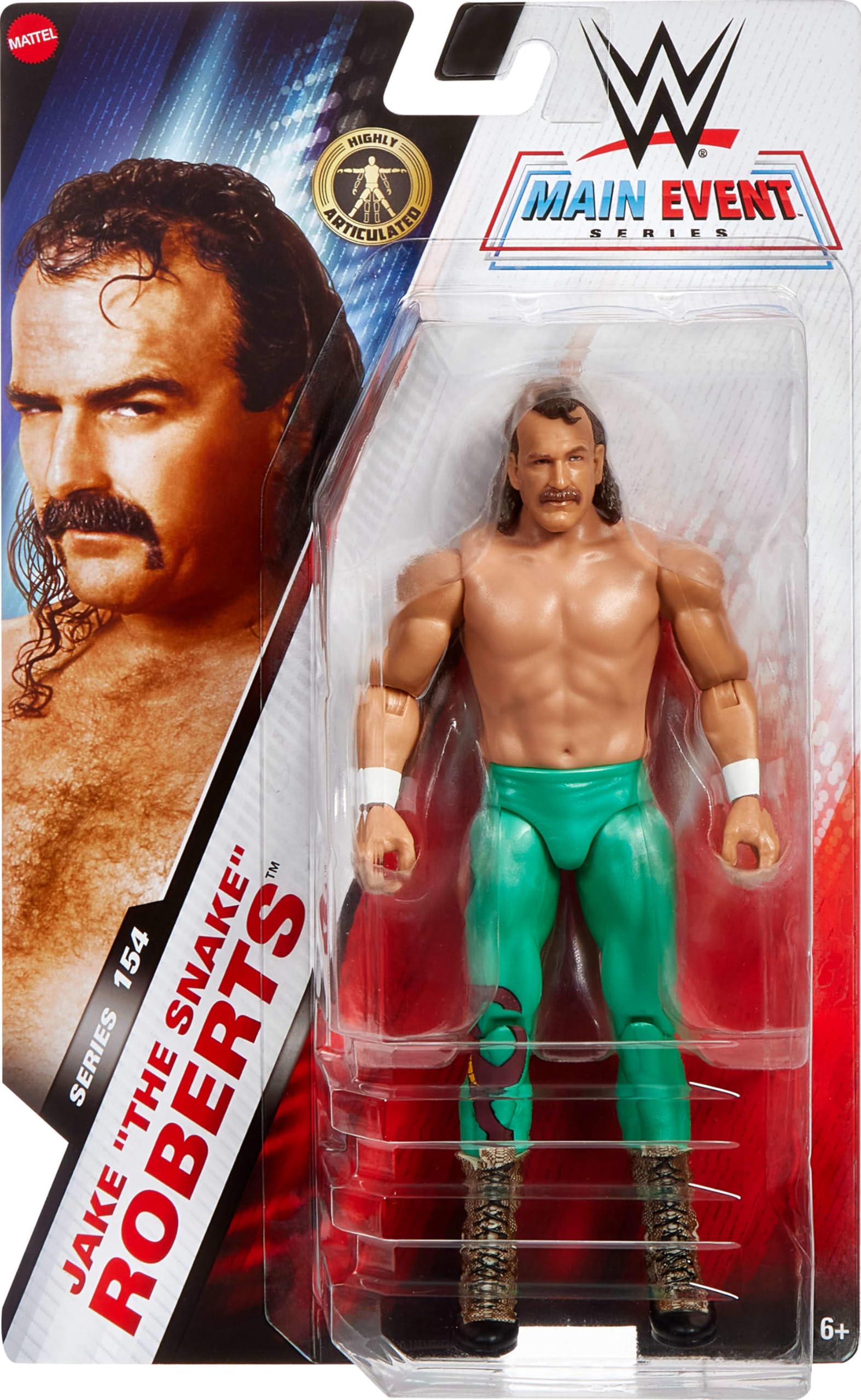 Amazon.com: Mattel WWE Jake Roberts Action Figure, Main Event
