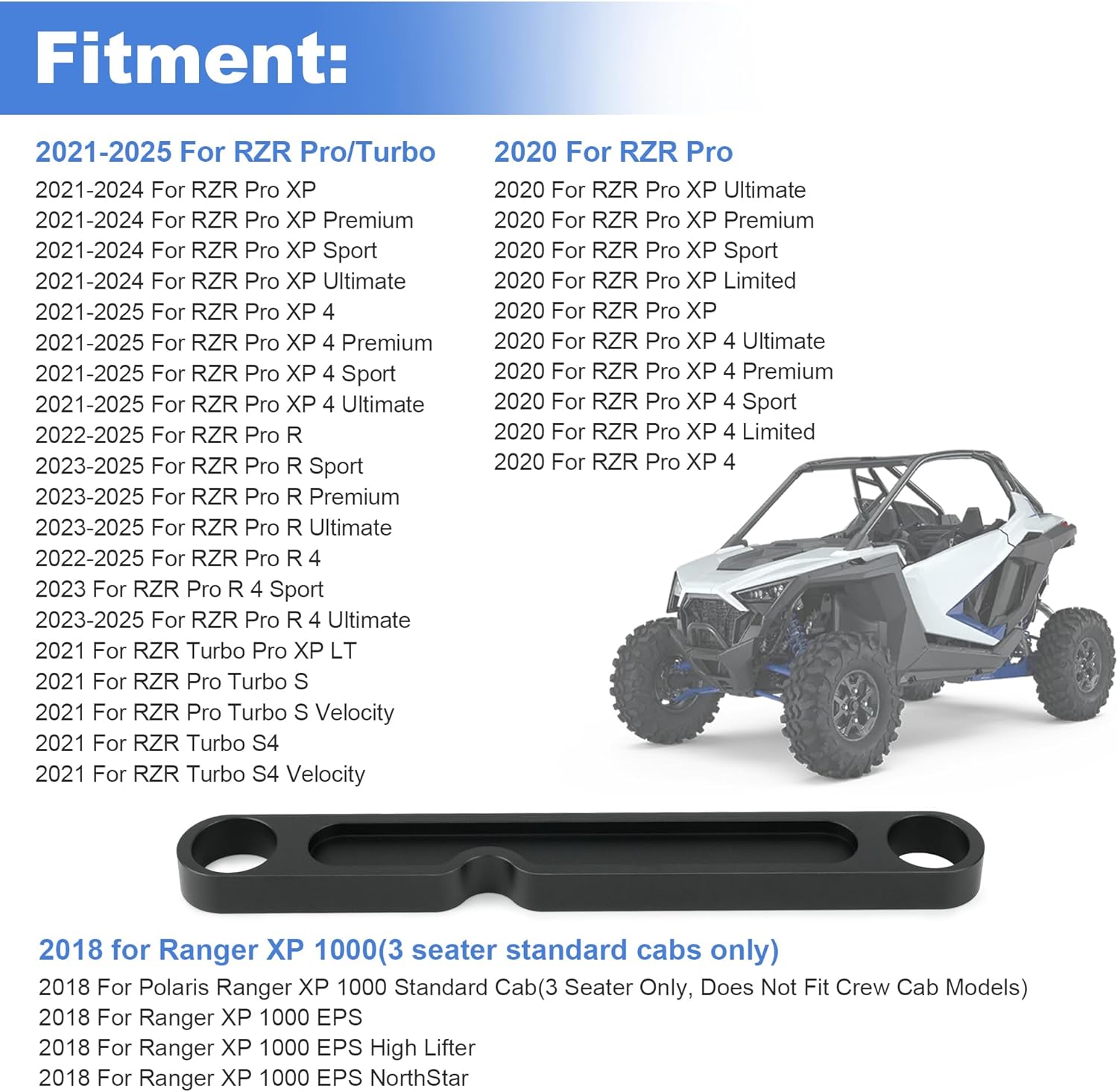 Transmission Crankshaft CVT Primary Drive Secondary Clutch Shaft Alignment Tool for Polaris RZR Pro Turbo 2020-2024 Ranger XP 1000 2018-2024 Black