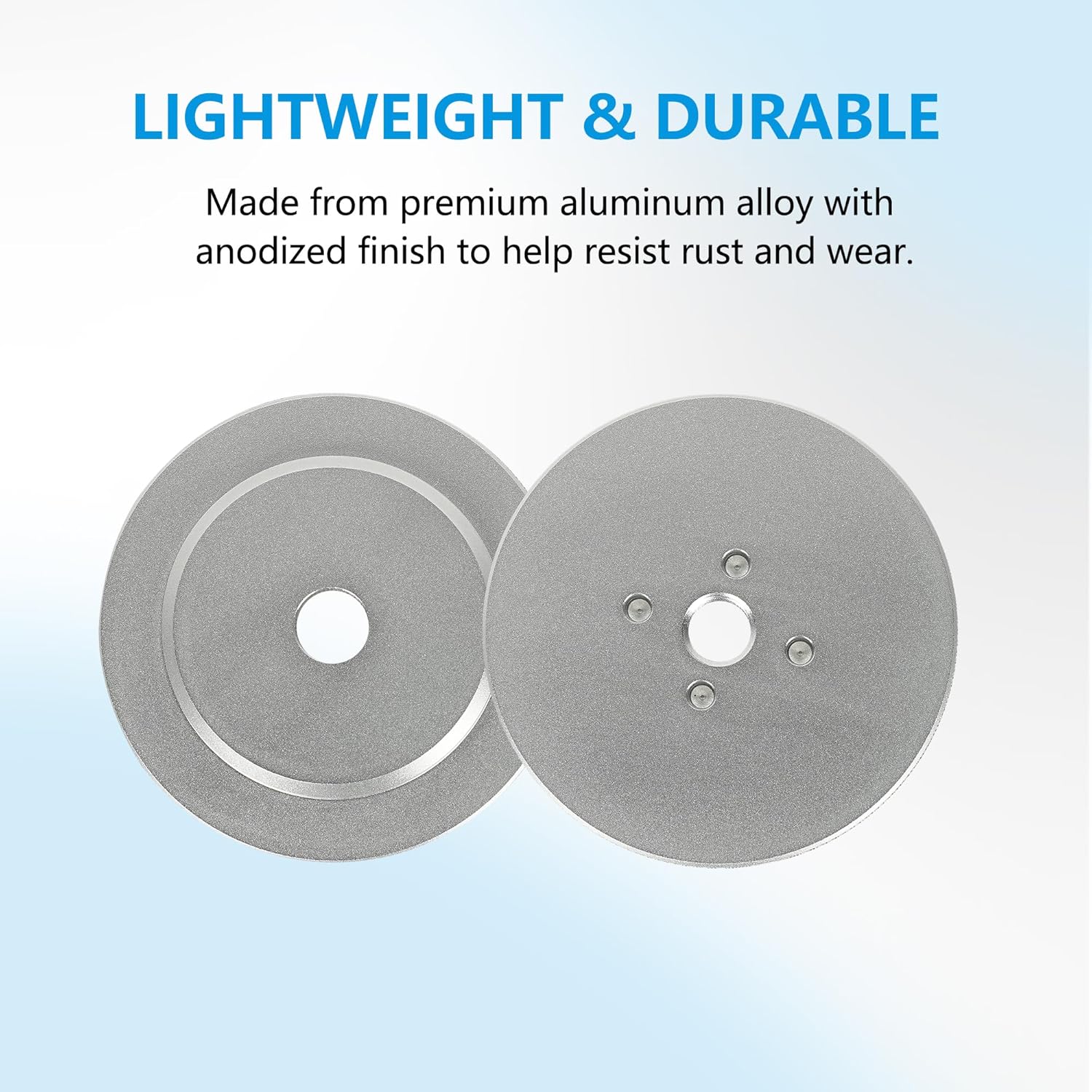 Aluminum Self-Clamping Safety Flange for 3" Center Plate Airway Buffing Wheels & 5/8"-11 Threaded Tools, Quick Centering Insertable Safety Flange Kit