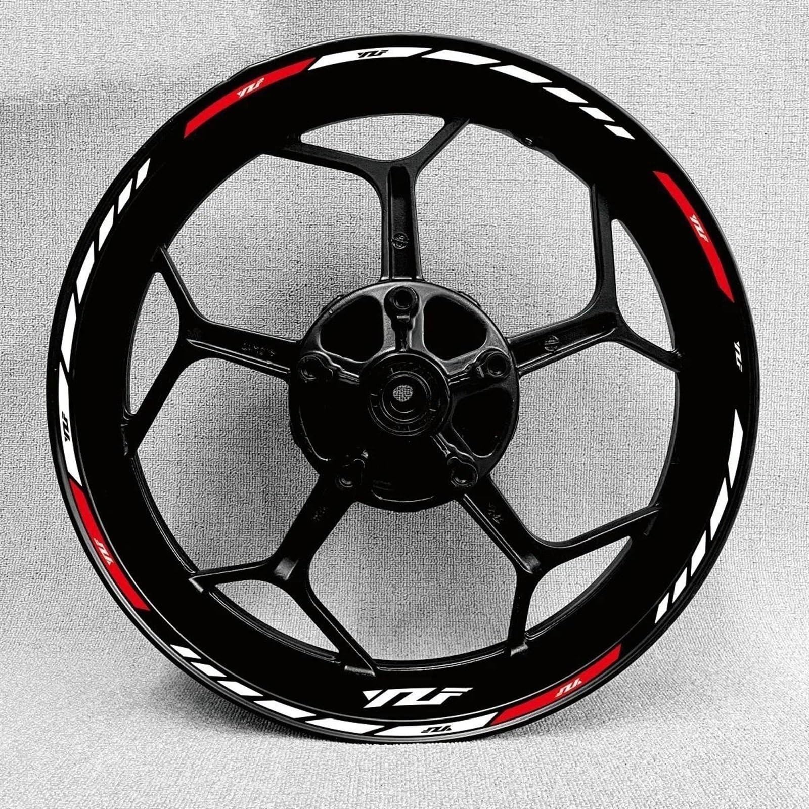 Motorcycle Reflective Wheel Stickers Rim Decal for Yamaha R1 R15 R125 R6 R7 MT-09 MT09 MT07 MT10 for Tracer(Color1)