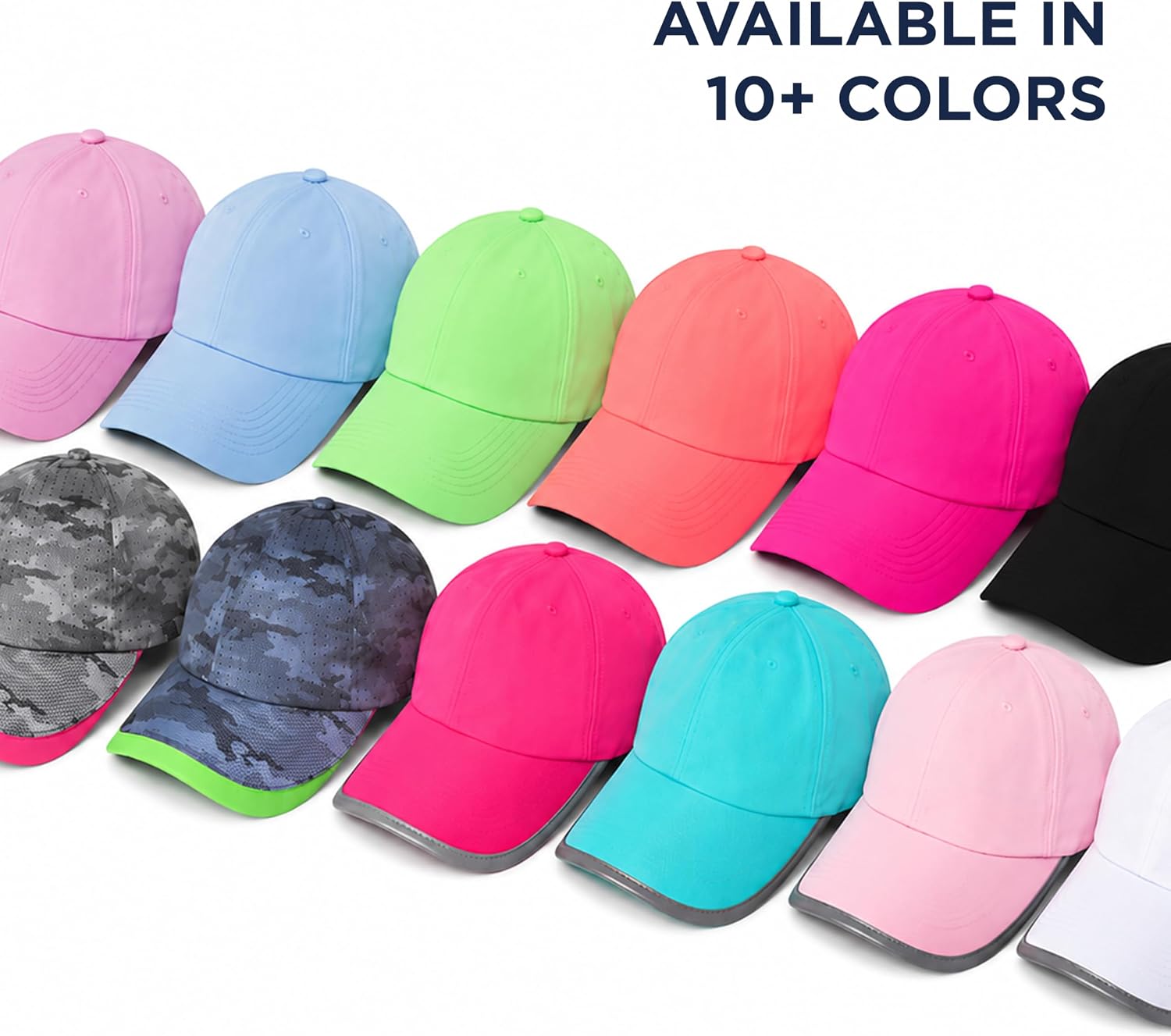 Ponyflo Kids Active Ponytail Hat, Patented Girls’ Ponytail Baseball Cap with Reflective Lining, Quick-Dry UV Sun Protection