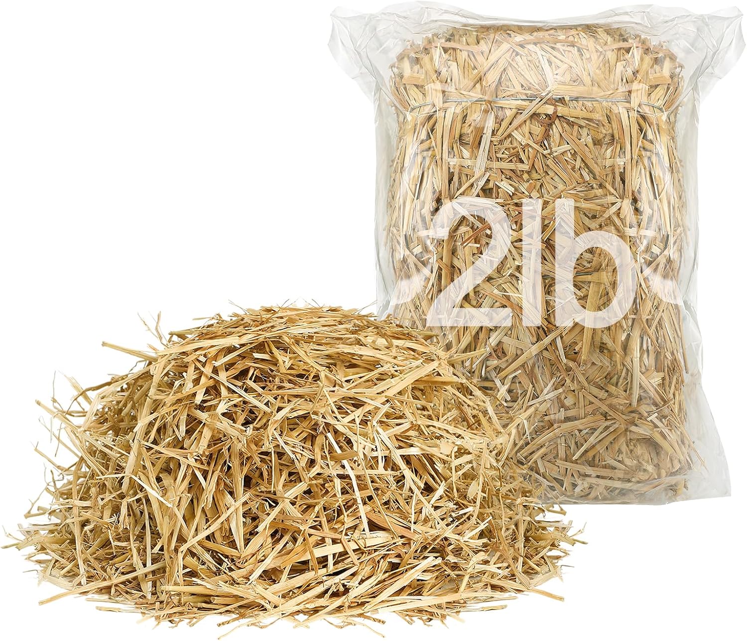 3lb Natural Wheat Straw for Cats Shelter - Soft Warm Clean Decorative Straws Bale for Stray Animal Bedding Farm Garden Mulch Grass Cover