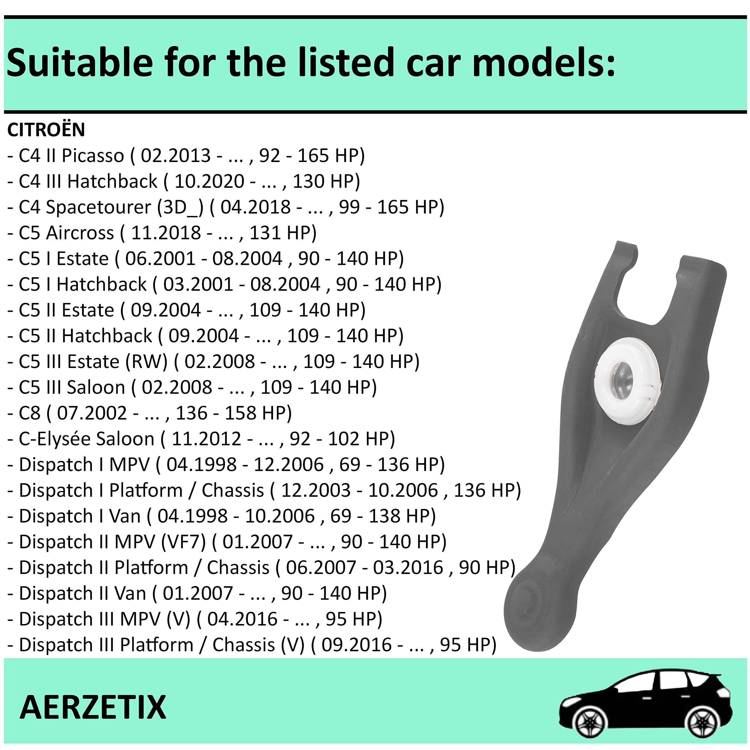 AERZETIX - C66722 - Forcella di disinnesto, frizione - compatibile con numeri OE 2117 57, 2117 66, 9631584587, 9631584588, 9651703088, 3557915