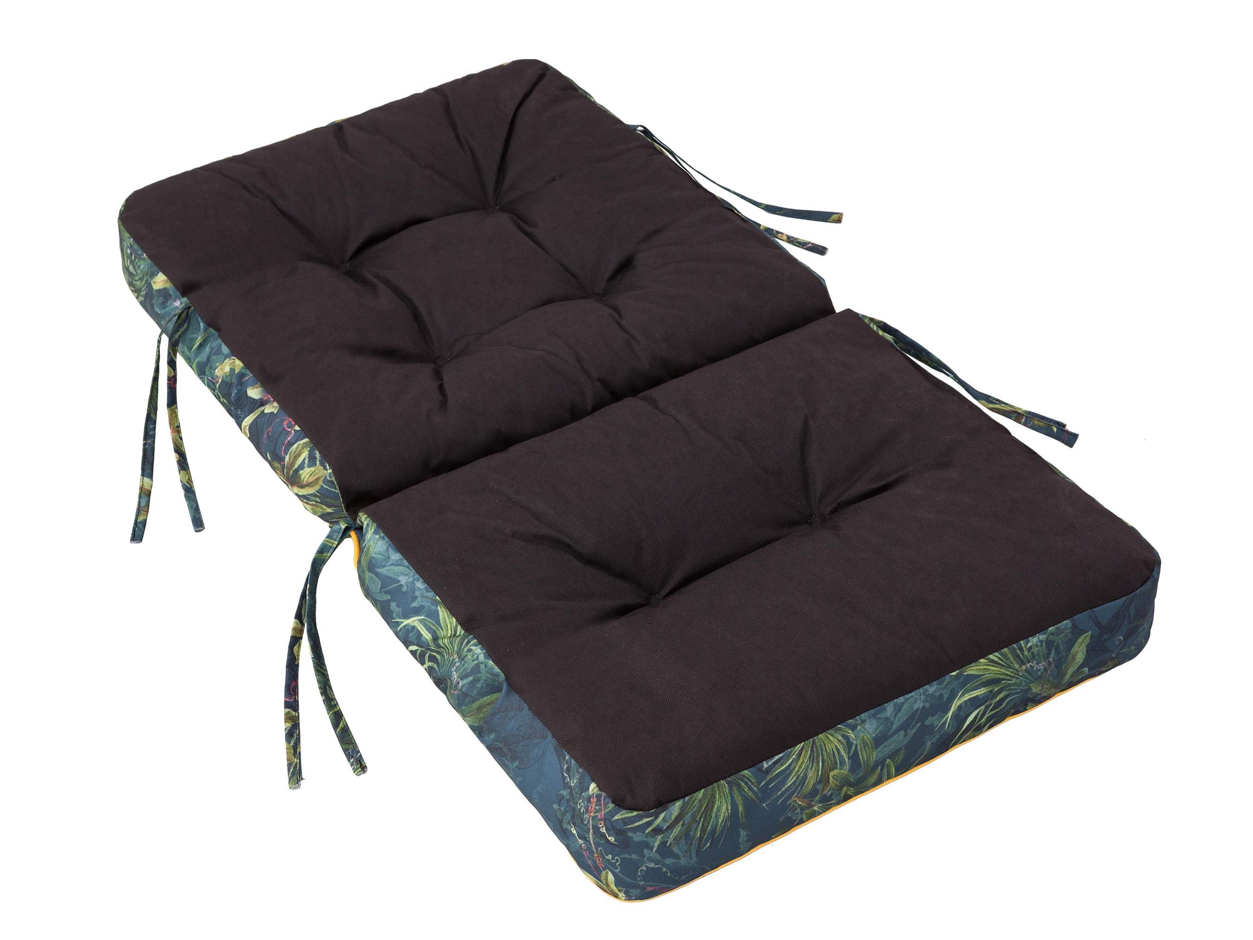 Cuscino per Panchina - Cuscini Morbidi per Seduta e Schienale, Cuscino per panche da giardino a dondolo, Cuscino per panca altalena Hollywood - 60 cm - erba verde