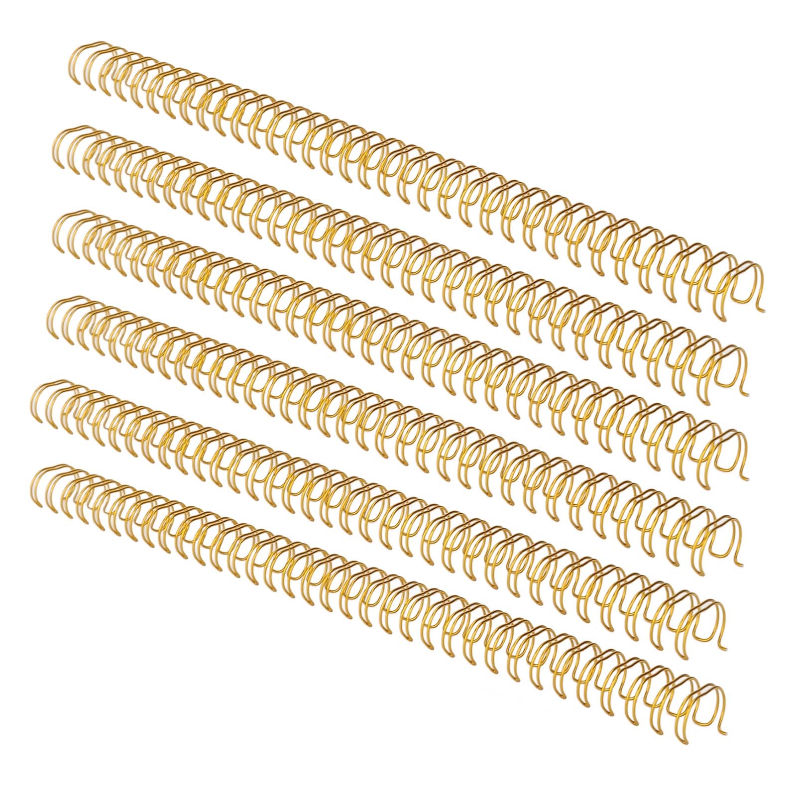 Alomejor Doppeldraht-Binderücken mit 34 Schlaufen und Nylonbeschichtung für die Organisation von Berichten und Akten, 120 Blatt Kapazität, 100 X Bindespulen (GOLD)