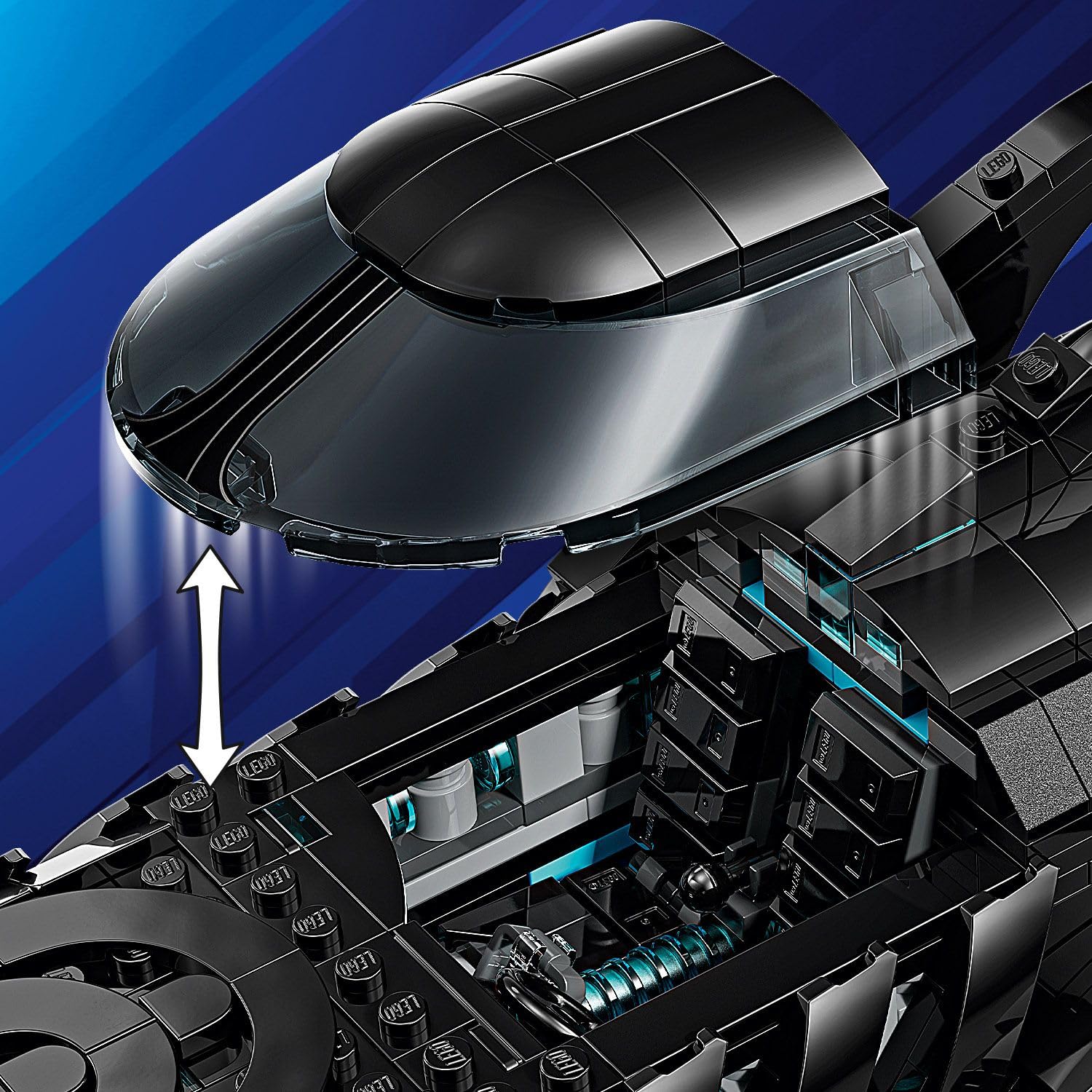 LEGO DC Batman: Batmobil Batman Forever, prezent dla nastolatków, zabawka konstrukcyjna z modelem pojazdu, zestaw kolekcjonerski z minifigurką dla fanów superbohaterów, dla chłopca i dziewczynki 76304