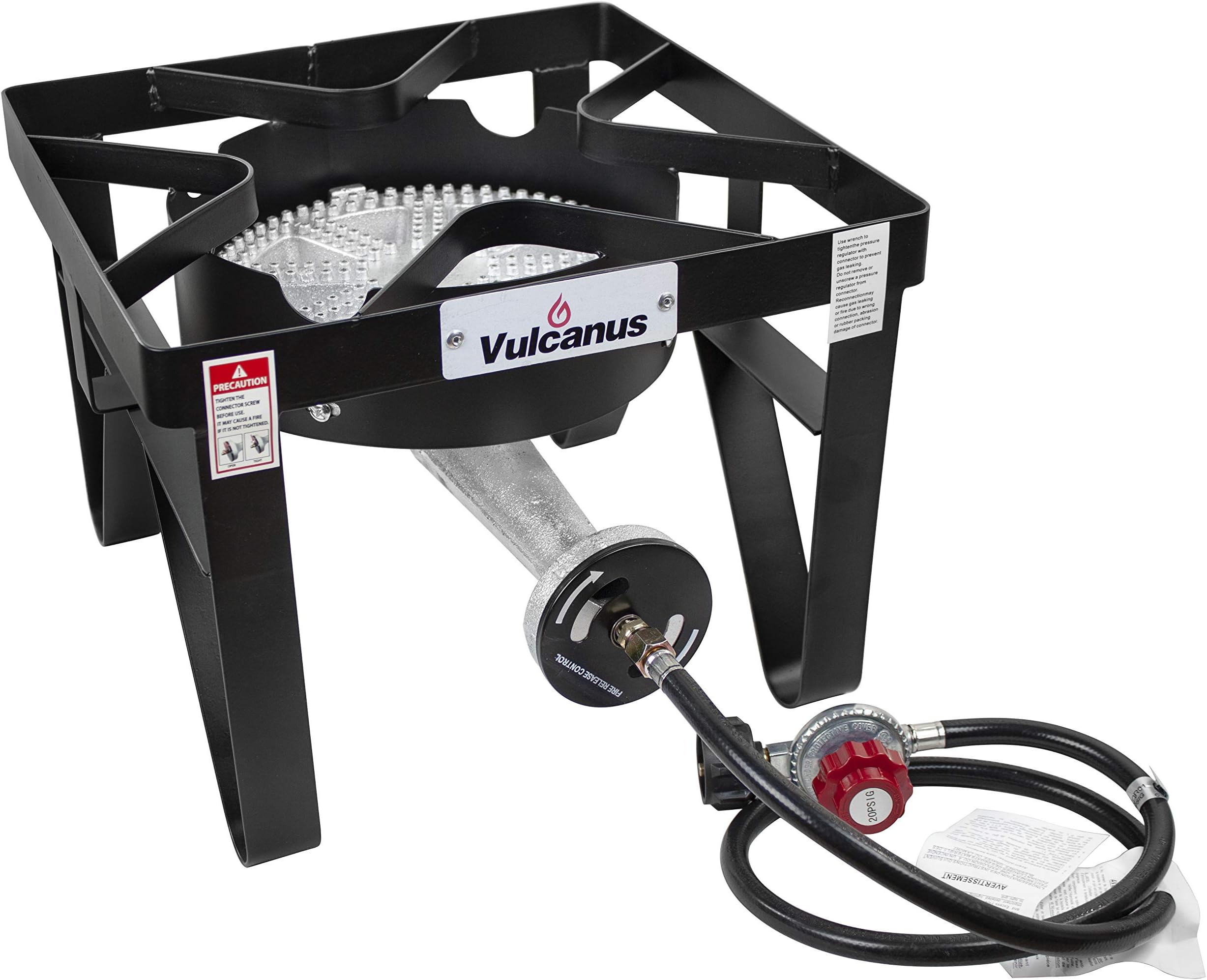Vulcanus 2-13H High Pressure Big Burner with CSA Propane Regulator and Hose. 20 PSI