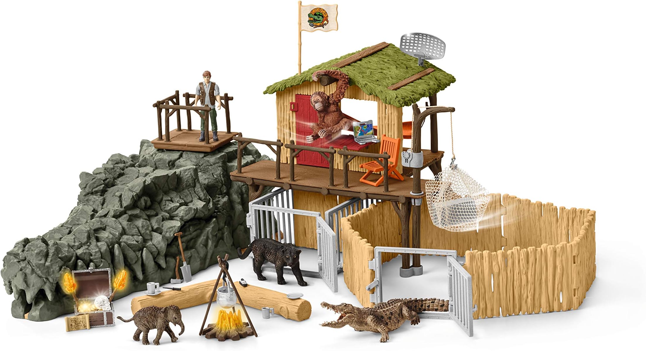 SCHLEICH 42350 Croco Jungle Research Station