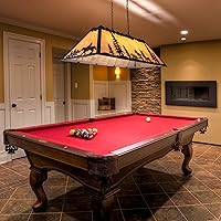 Vista 4 de TOCHIC Tiffany Pool Table Light, 4 Lights billiard & pool table lights for 7' 8' Table, Farmhouse Chandelier for Dining Room, Western Cowboy Pool