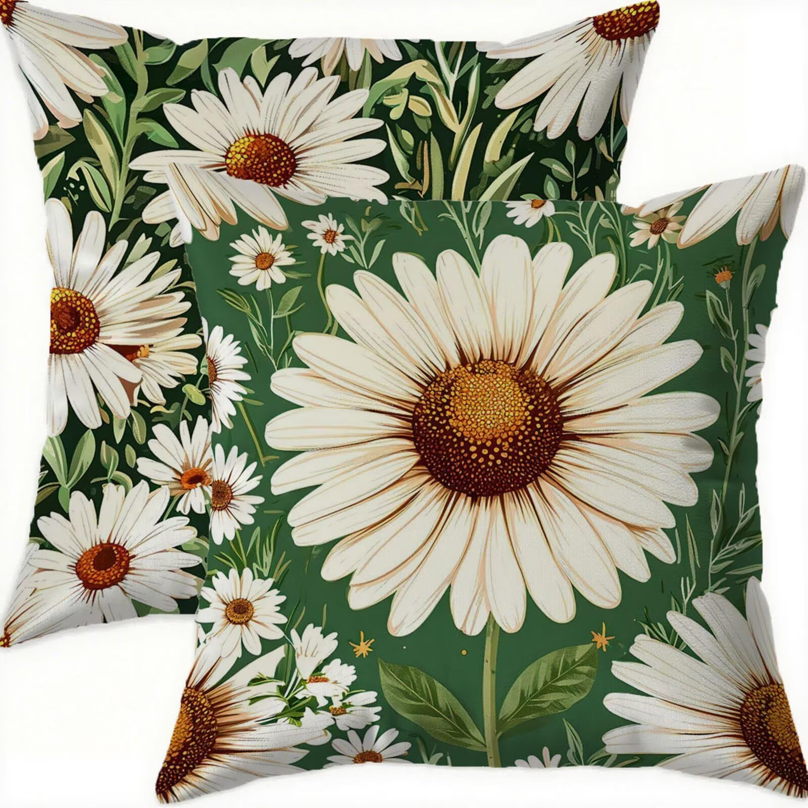 Housse de coussin 80x80 velours blanc imperméable et déhoussable lot de 2
