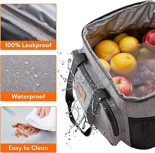 Miniatura 4 de Lifewit - Bolsa de almuerzo grande aislada lonchera suave con enfriamiento para adultos hombres mujeres
