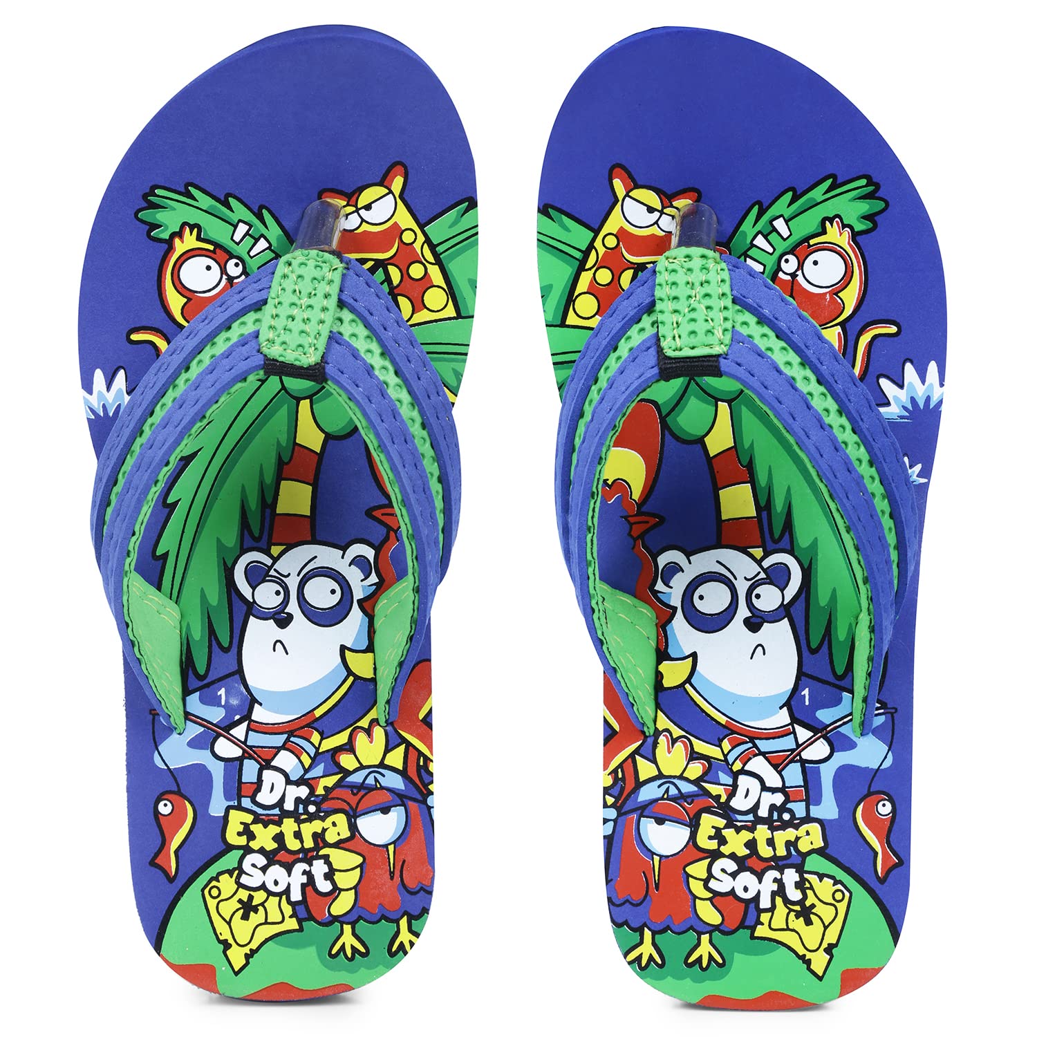 DOCTOR EXTRA SOFT Unisex-Child Kids Flip-Flop Soft Comfortable Indoor & Outdoor Slippers Stylish Non-Slip Slide Home Casual Cool Cartoon Cute House Chappals For Boys & Girls Jungle-Royal Blue-BG-1 UK (B0BRH9Z867) Amazon Price History, Amazon Price Tracker