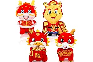 4 Pcs Chinese New Year Dragon Plush 10 Inch Chinese Dragon Plush...