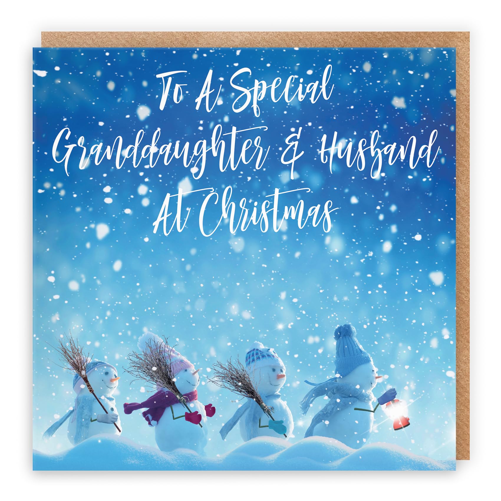 Hunts England, Granddaughter And Husband Christmas Card, To A Special Granddaughter & Husband At Christmas