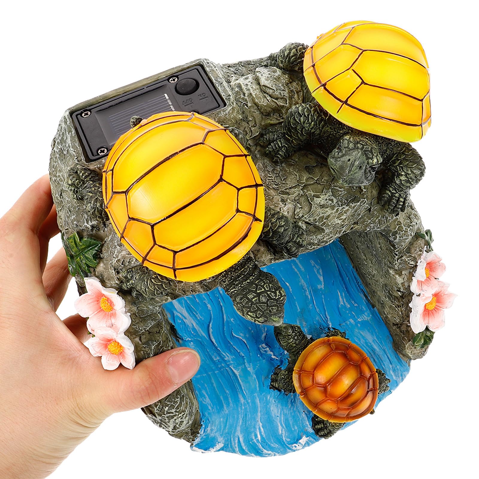 INOOMP Estatua de Tortuga de Jardín en Resina Resistente Intemperie, Fácil de Usar, Adecuado para Decoración Exterior y Extensión de Bajantes en Espacios al Aire Libre