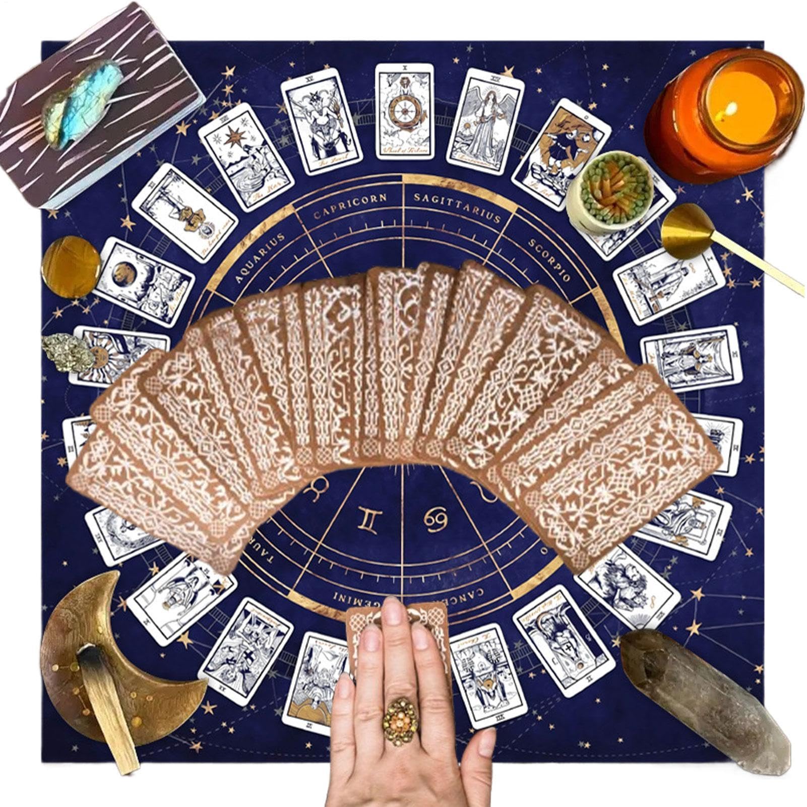 Imagen de catálogo asociada a Tela para cartas de tarot – Tela cuadrada de terciopelo para tarot de y | tapete para juegos de