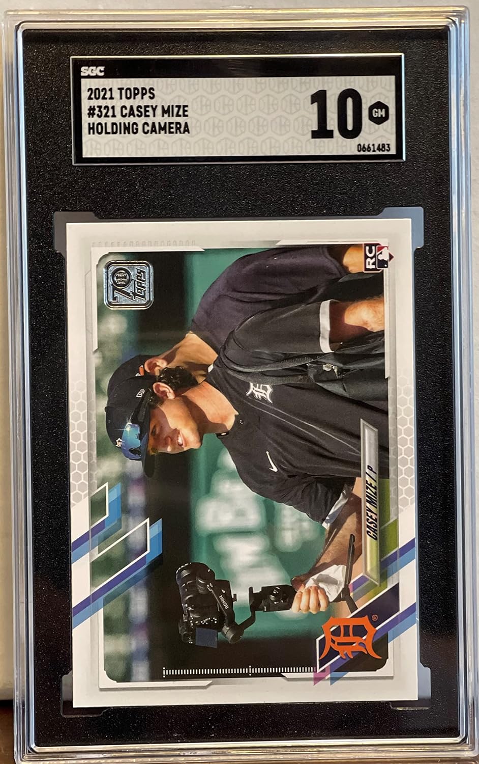 Casey Mize SSP (RARE) Graded SGC GM 10 Rookie Card Collectible Baseball Card - 2021 Topps Baseball Card #321 (Tigers) Free Shipping