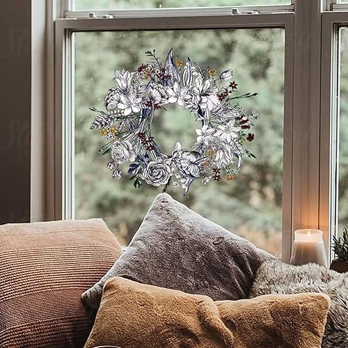 Miniatura 7 de funlife Adhesivos para ventana de doble cara, calcomanías de ventana de Pascua, decoración de ventana de vidrio, películas de ventana estáticas