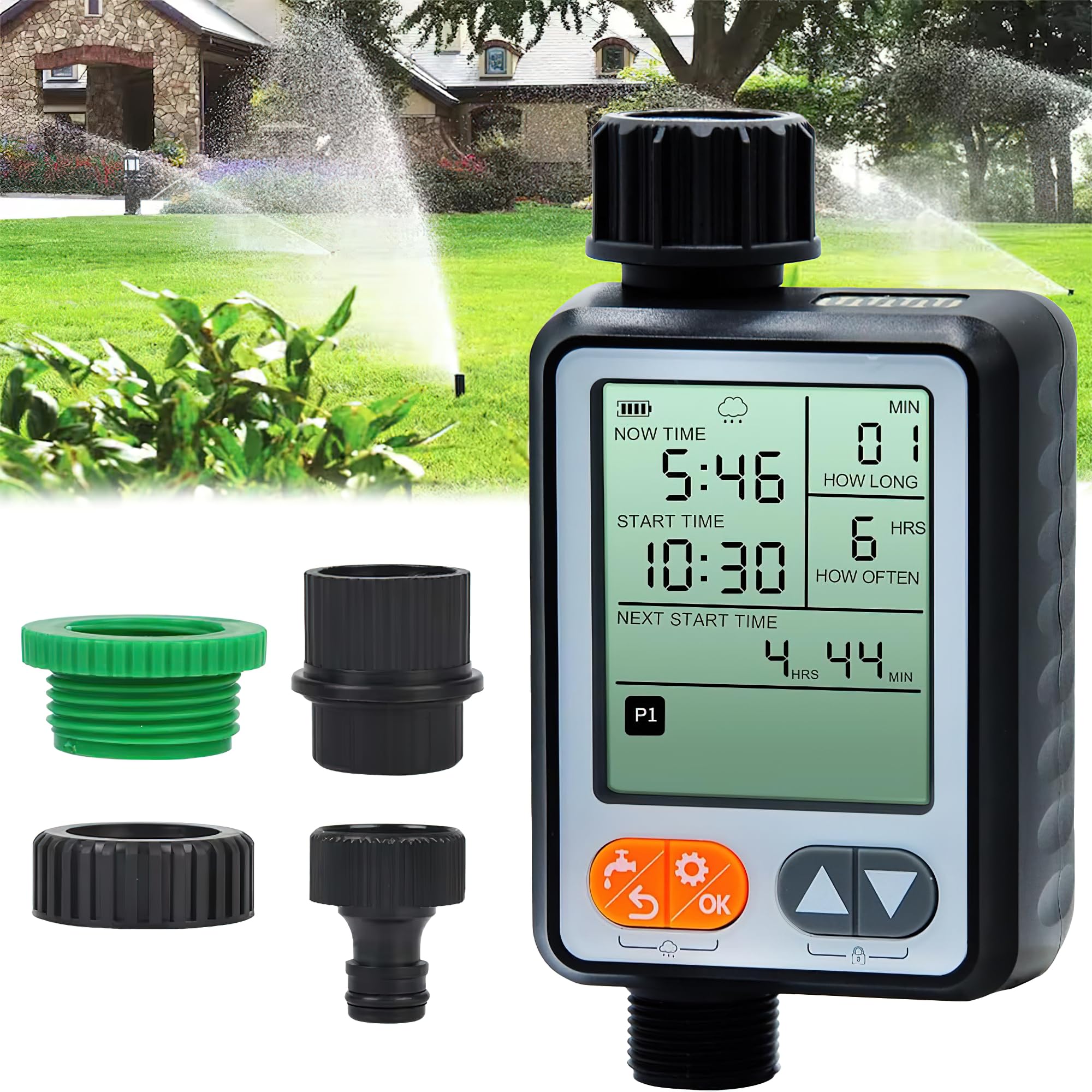 WISKA Water Controller Automatic Sensor - Programmable Digital Drip Irrigation System with Timer, Waterproof IP67, Large 3.3” LCD, 10 Separate Plant Watering Modes, Smart Gardening Tool (B0DDCPM3NJ) Amazon Price History, Amazon Price Tracker