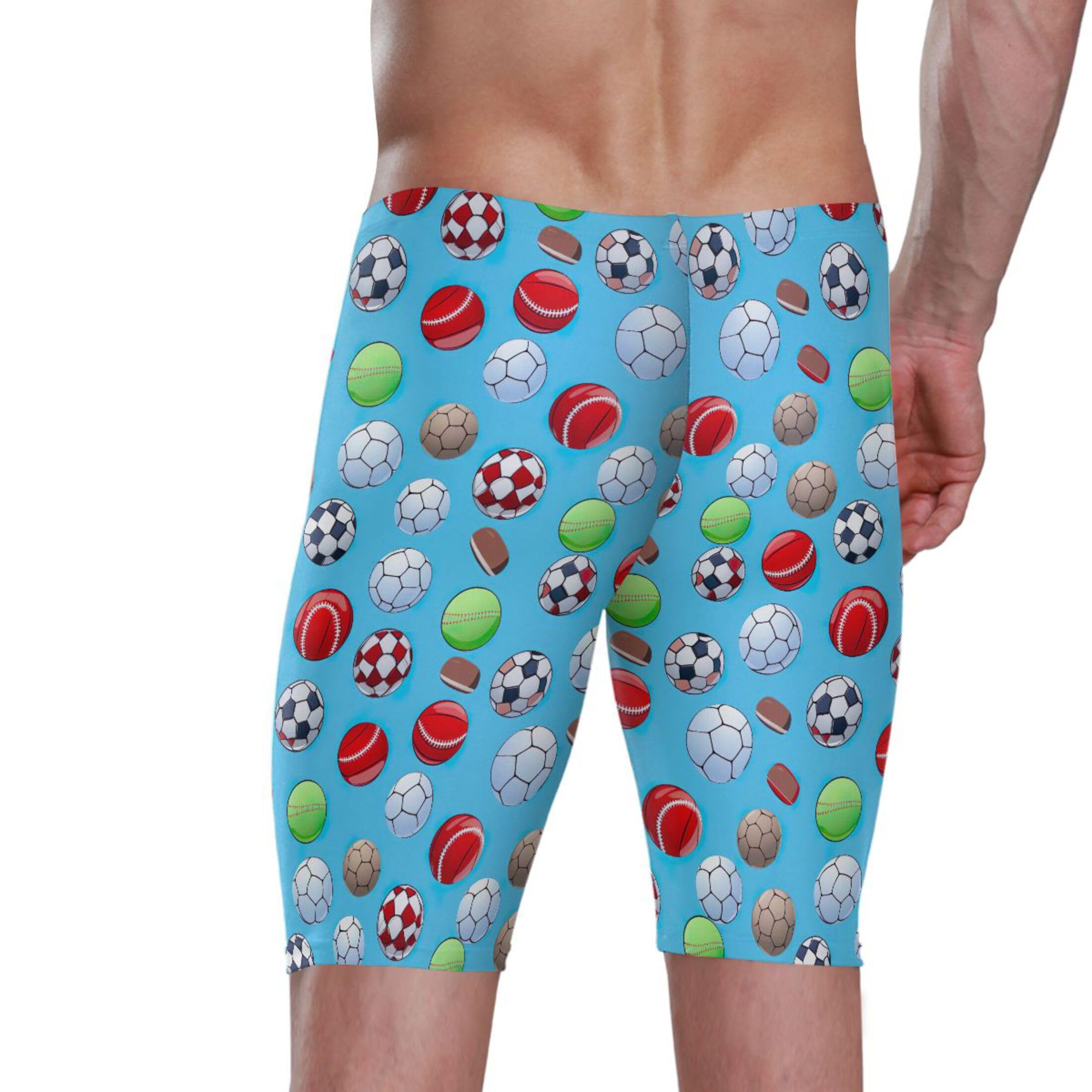 UMIRIKO Football Soccer Sport Men's Swimsuit Swim Jammers L B0402936