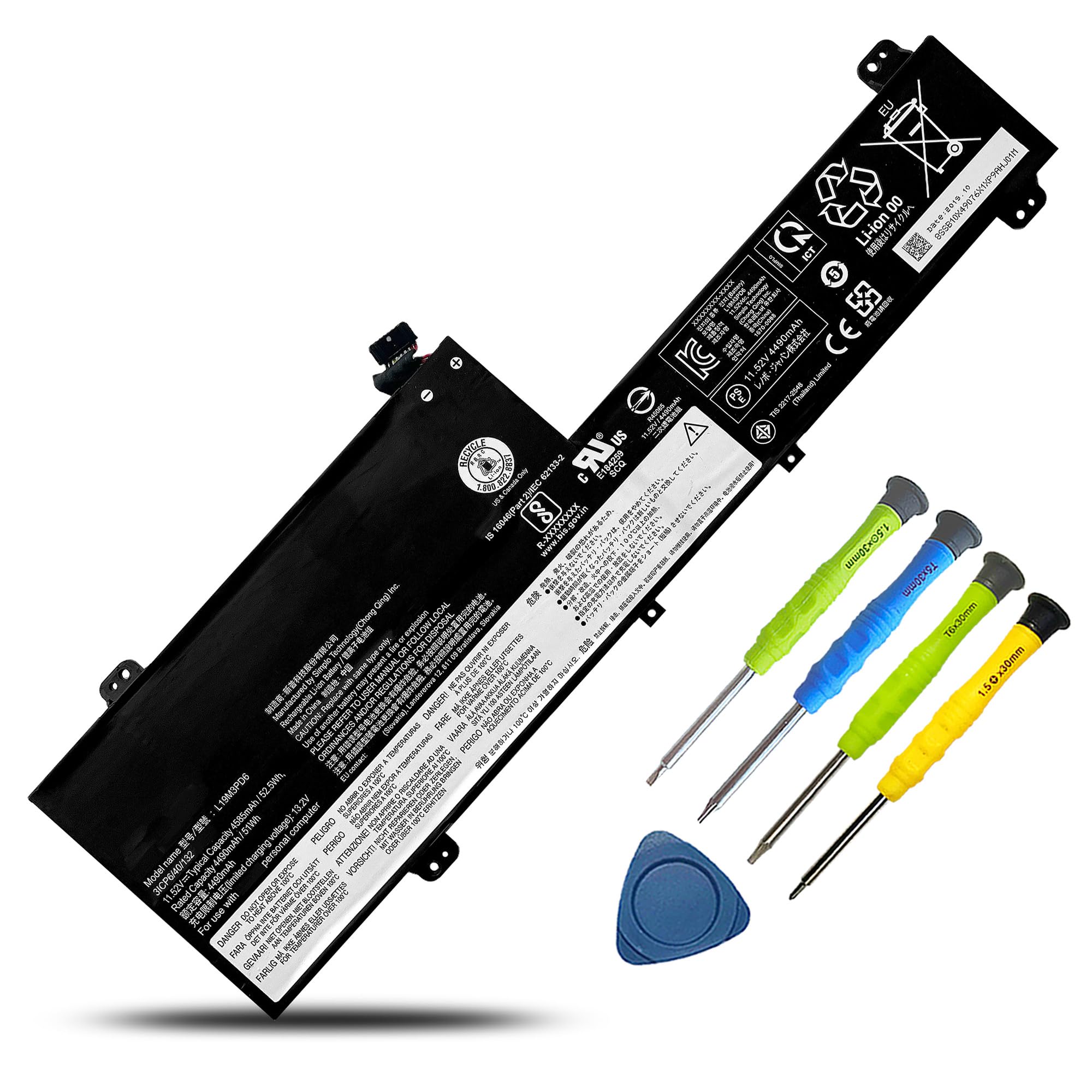 L19M3PD6 L19C3PD6 L19D3PD6 Laptop Battery Replacement for Lenovo ideapad Flex 5-14IIL05 5-14ITL05 5-14ARE05 5-14ALC05 5-15IIL05 5-15ALC05 81X1 81X2