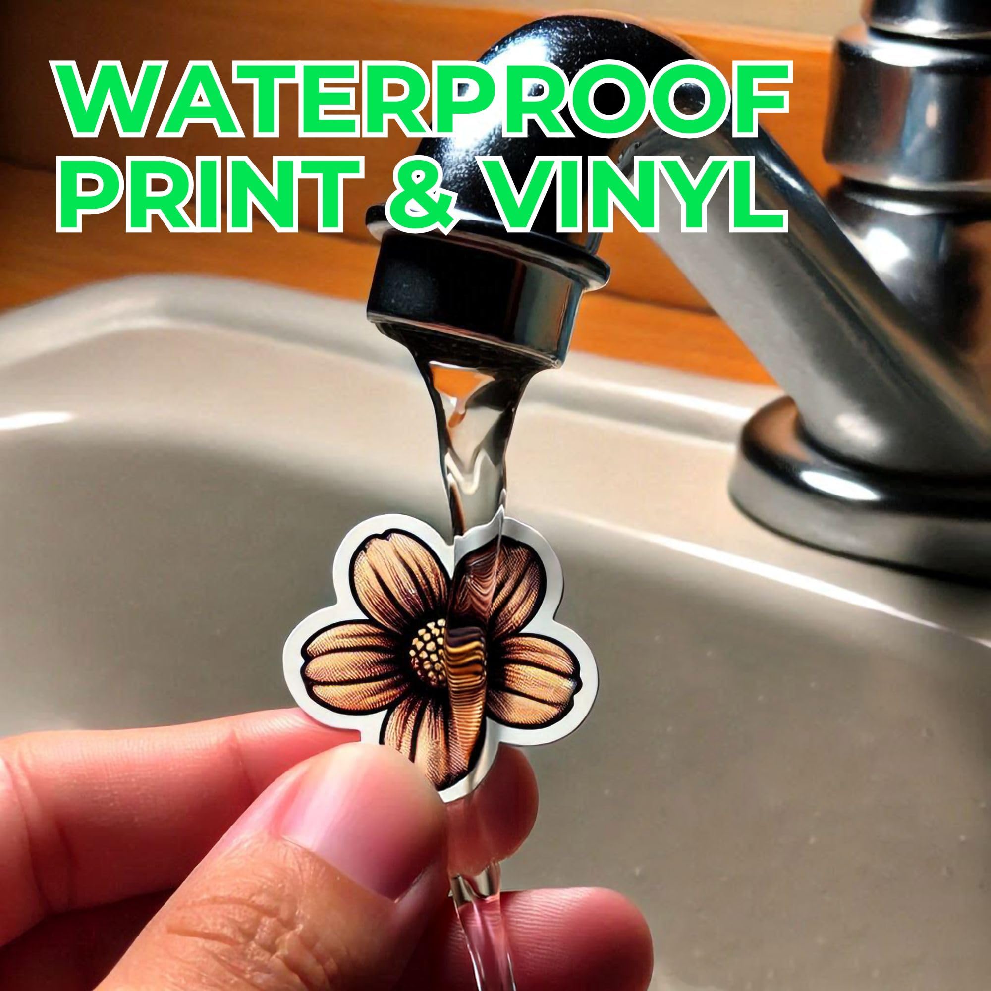 Afdrukbaar vinyl stickerpapier voor laserprinter - mat wit
