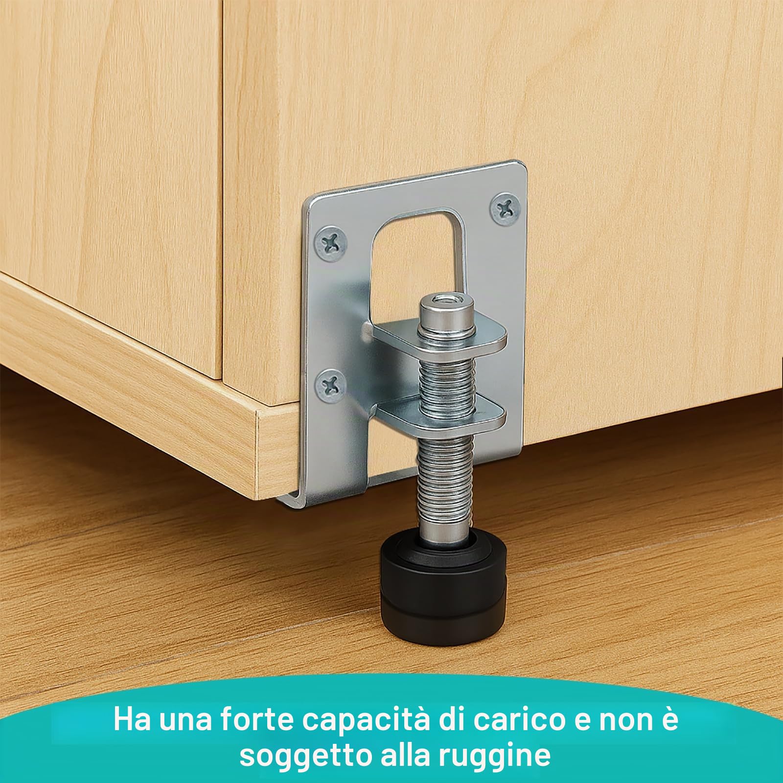 4 Pezzi Piedini di Livellamento per Impieghi Gravosi, Piedino Livellatore Mobili, Piedini Mobili Regolabili Carichi Pesanti per Tavolo, Divano