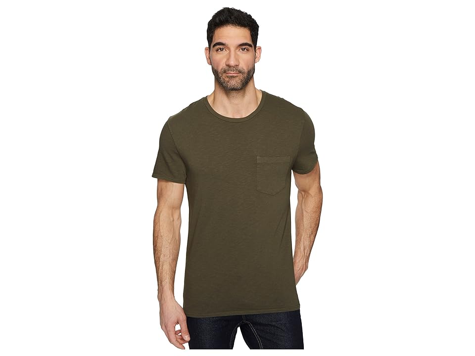

Hudson Crew Neck Pocket Tee (Olive) Men's T Shirt