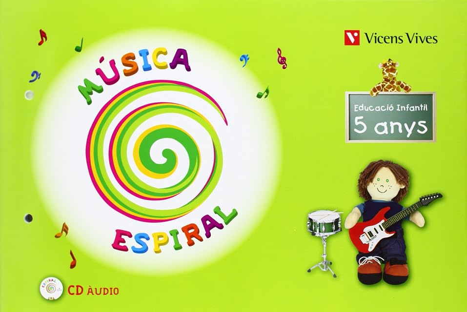 Portada de Música. Espiral. Llibre + Cd. 5 Anys