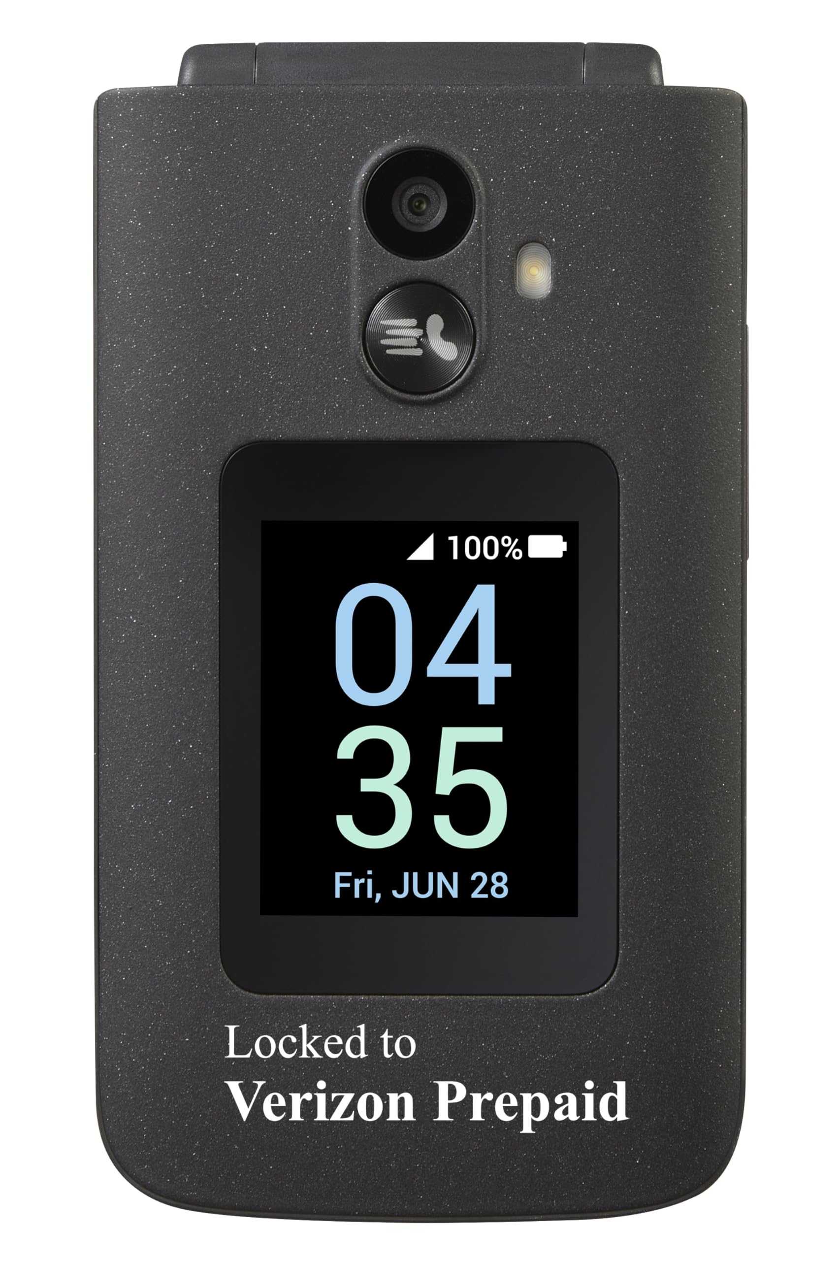 Verizon Prepaid TCL Go Flip 7 (T435S), 4G LTE Flip Phone, Easy-to-Use with Large Buttons, External Display, Long Battery Life - Locked to Verizon - Gray