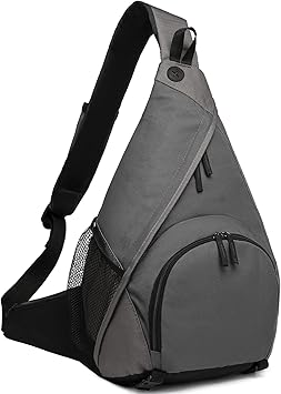 Sling Backpack, Buyagain Sling Bag Chest Shoulder Crossbody Bag Pack Multipurpose Daypack for Men Women Travel, Hiking, Grey