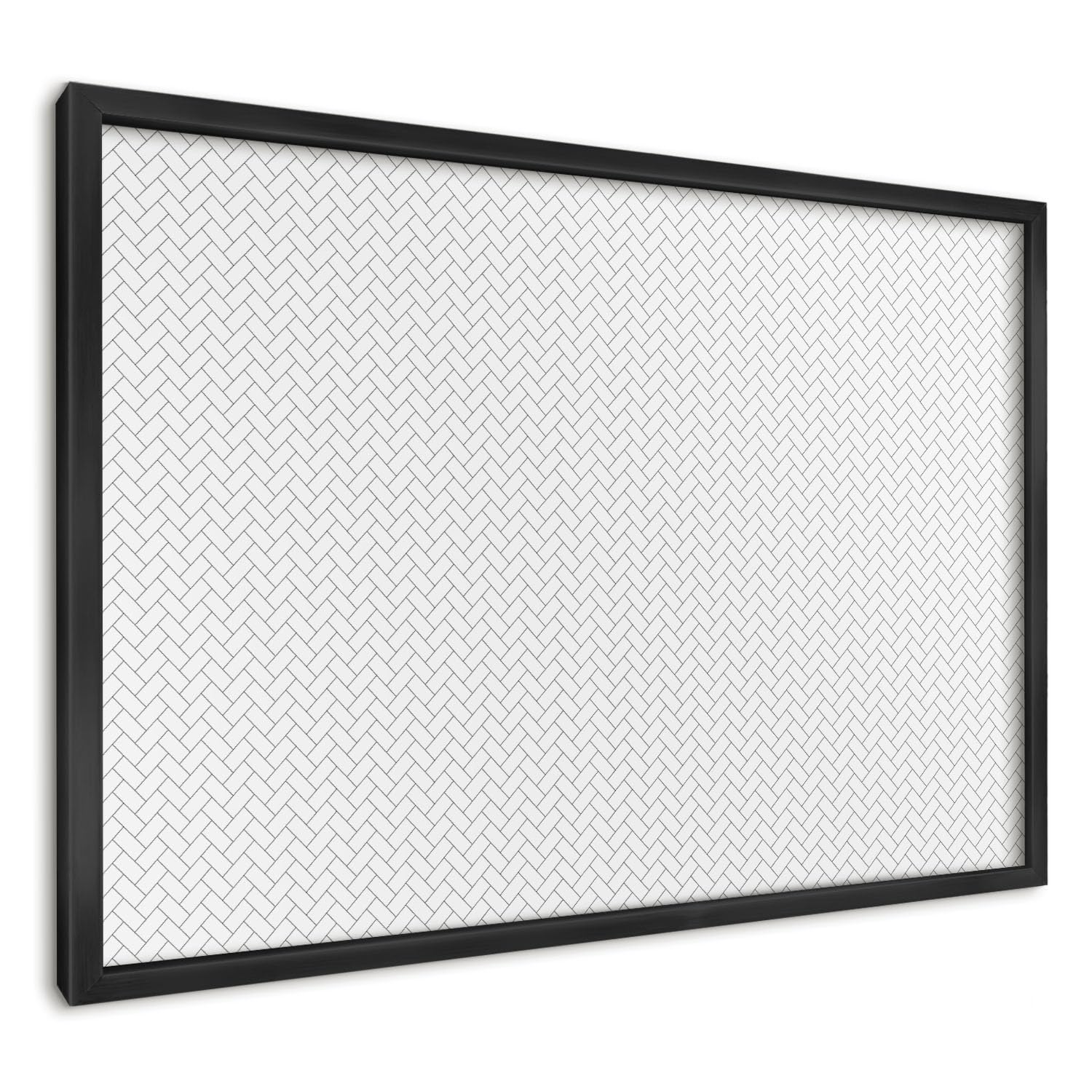 Panel Magnético Informativo 60x40 cm | con Marco Negro | Espiga Blanca | Montaje Fácil | Pizarra de Pared | Para Restaurante y Bar | Expositor para Menú, Ofertas del Día