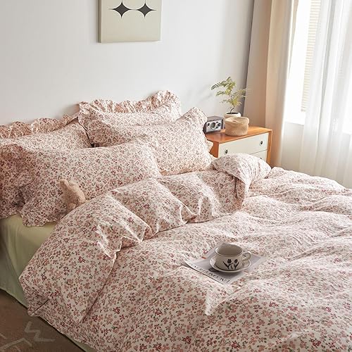 Vista 377 de Linda funda de edredón de fresa, tamaño individual XL, suave, 100% algodón, juego de ropa de cama de fresa rosa, ligero, funda de edredón para niños