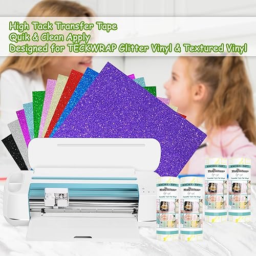 Vista 20 de TECKWRAP Cinta de transferencia para vinilo – 6 pulgadas x 50 pies con cinta de transferencia de rejilla de alineación negra para vinilo adhesivo