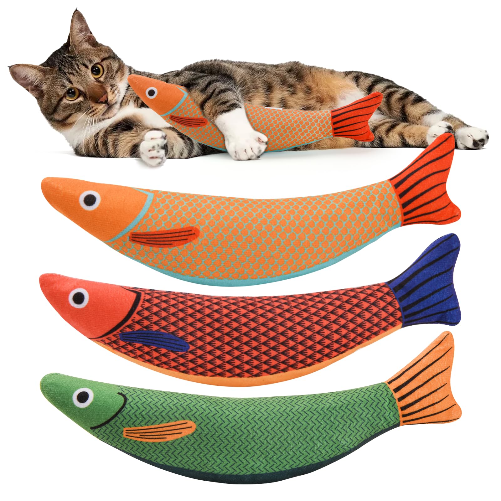 Amazon | AUSCAT 猫 おもちゃ 魚 またたび玩具 猫用ぬいぐるみ ひとり